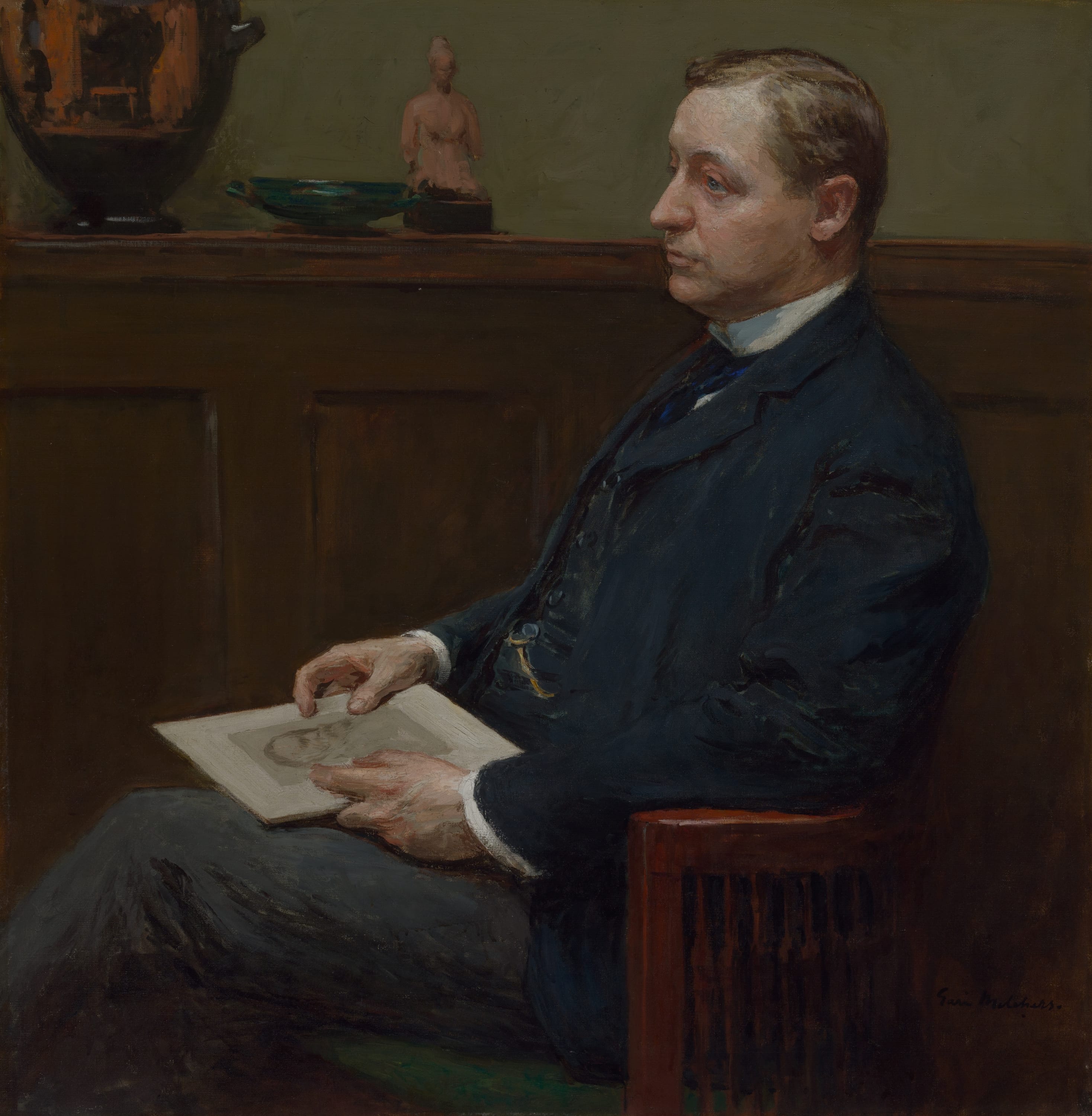 Portrait of Charles Lawrence Hutchinson by Julius Gari Melchers, c. 1902 — fine art print