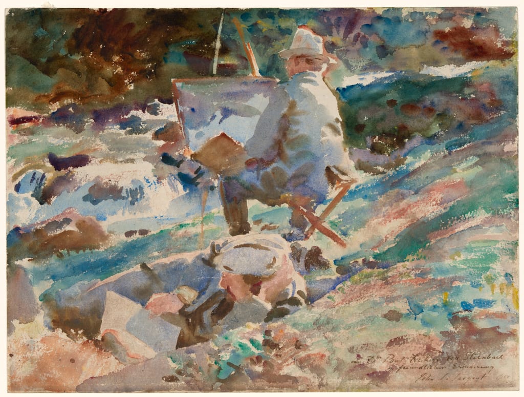 An Artist at His Easel by John Singer Sargent, 1914 — fine art print