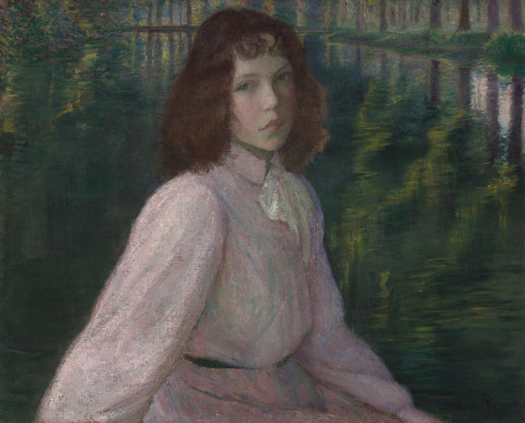 At the River's Bend (On the River II) by Lilla Cabot Perry, 1895 — fine art print