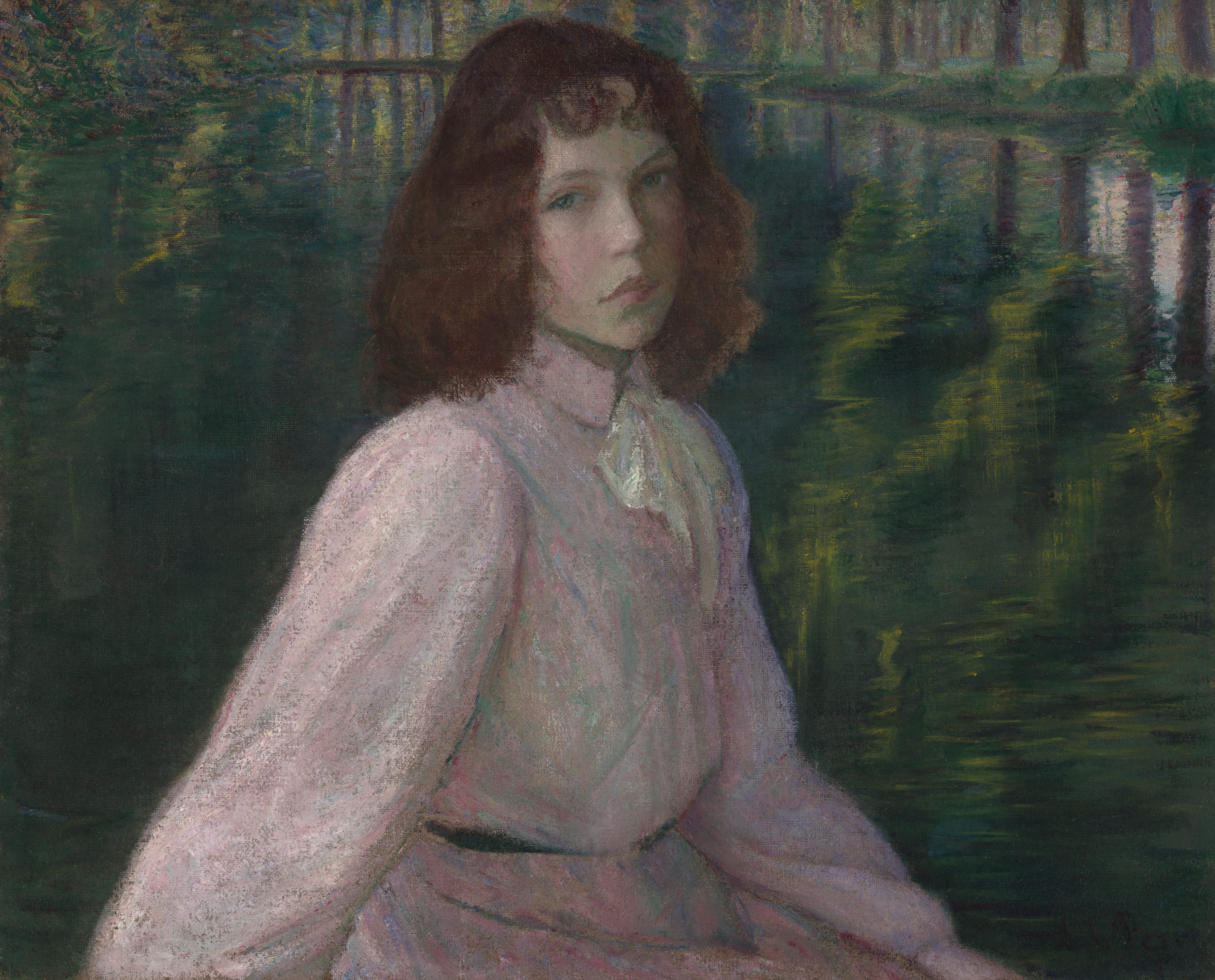 At the River's Bend (On the River II) by Lilla Cabot Perry, 1895 — fine art print
