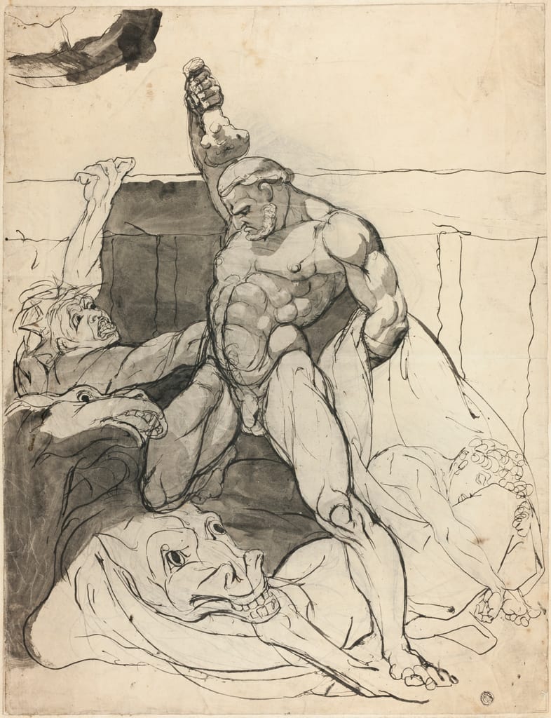 Hercules Killing the Mares of Diomedes by Henry Fuseli, 1800/05 — fine art print