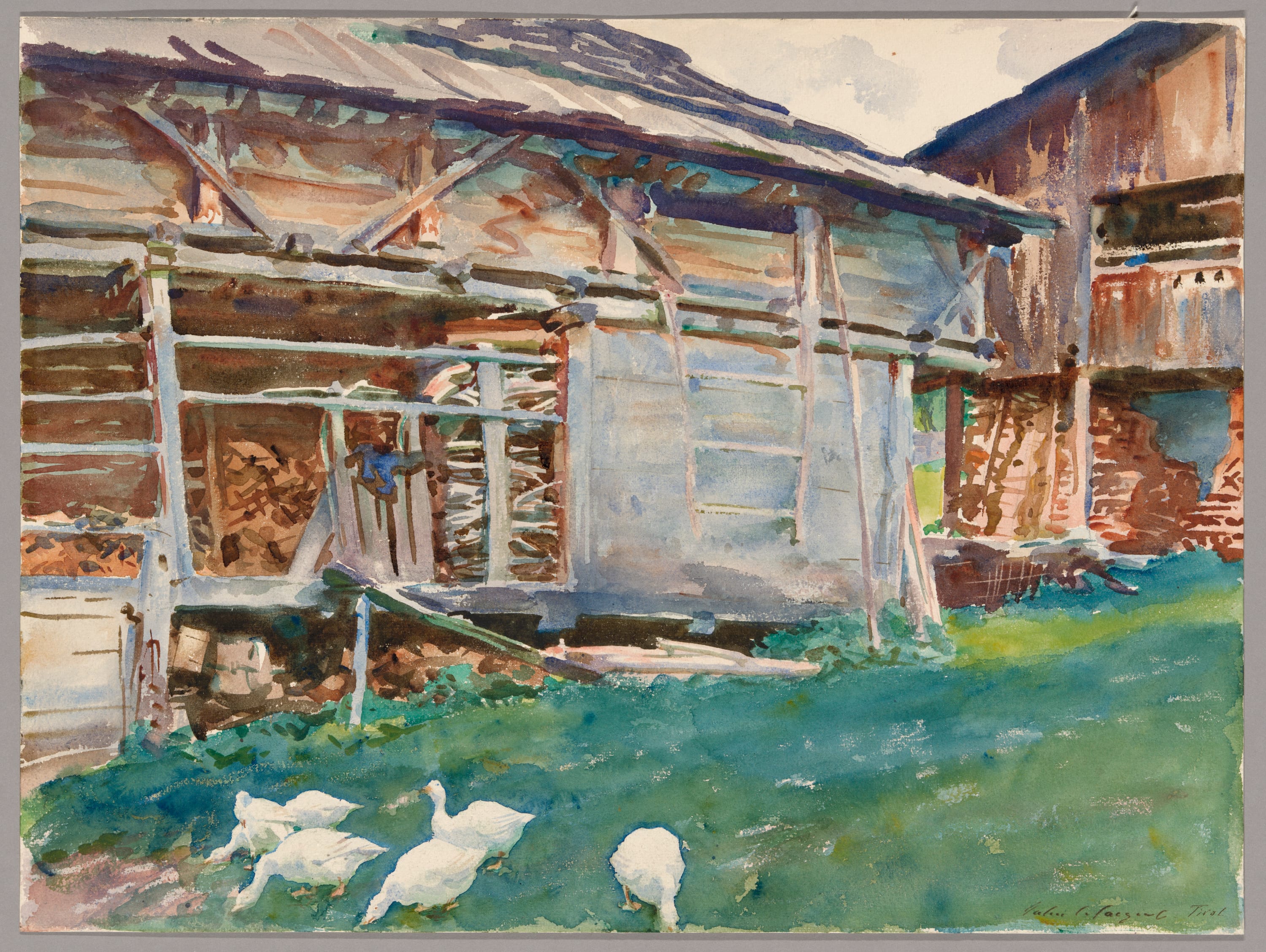 Woodsheds, Tyrol by John Singer Sargent, 1914 — fine art print