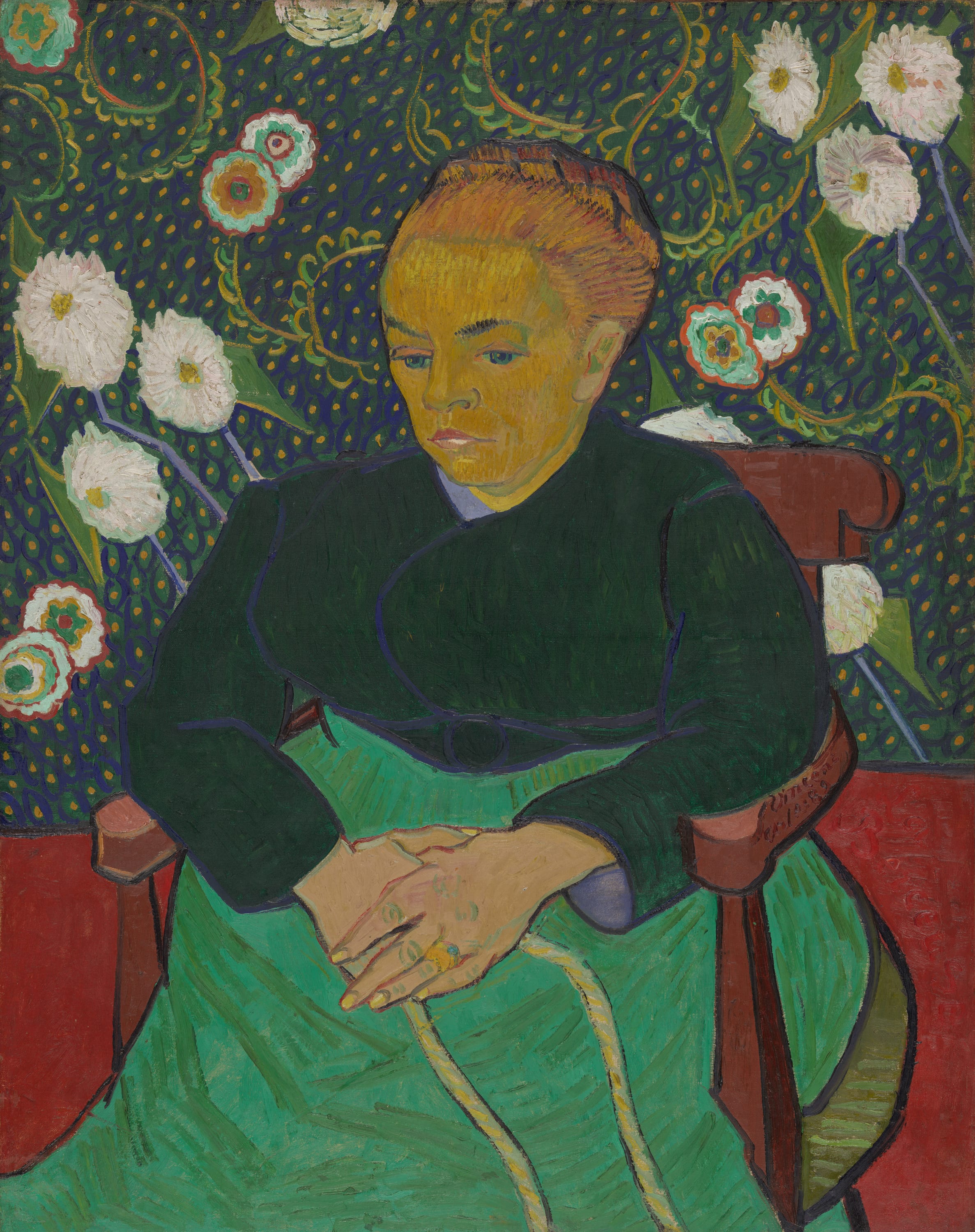 Madame Roulin Rocking the Cradle (La berceuse) by Vincent van Gogh, 1889 — fine art print