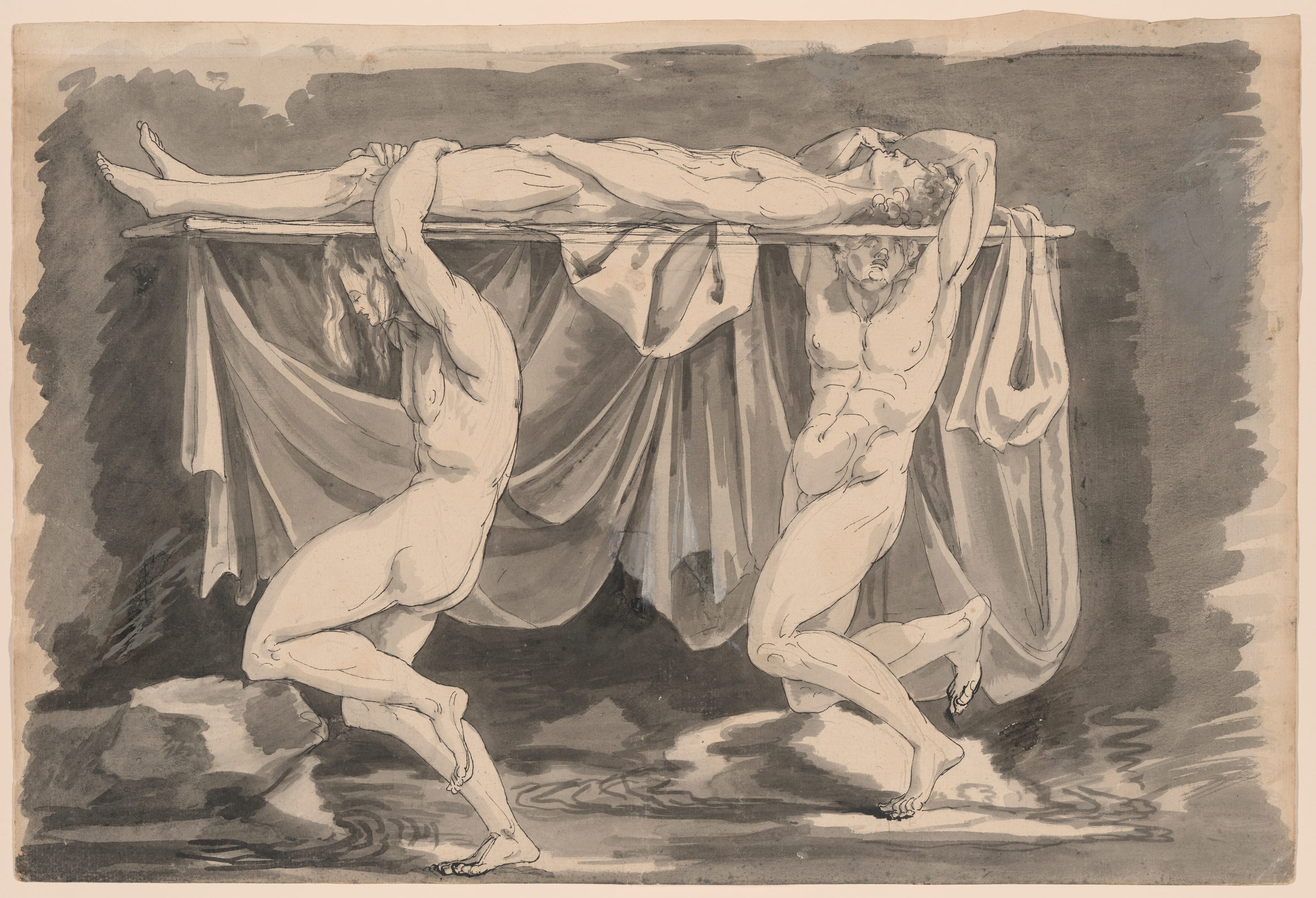 A Hero Born on a Bier, from The Master of Giants Portfolio by Prince Hoare, 1779 — fine art print