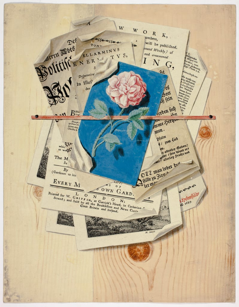 Trompe l'Oeil of Posted Notices and Prints by Martin Cerulli, 1735/1765 — fine art print