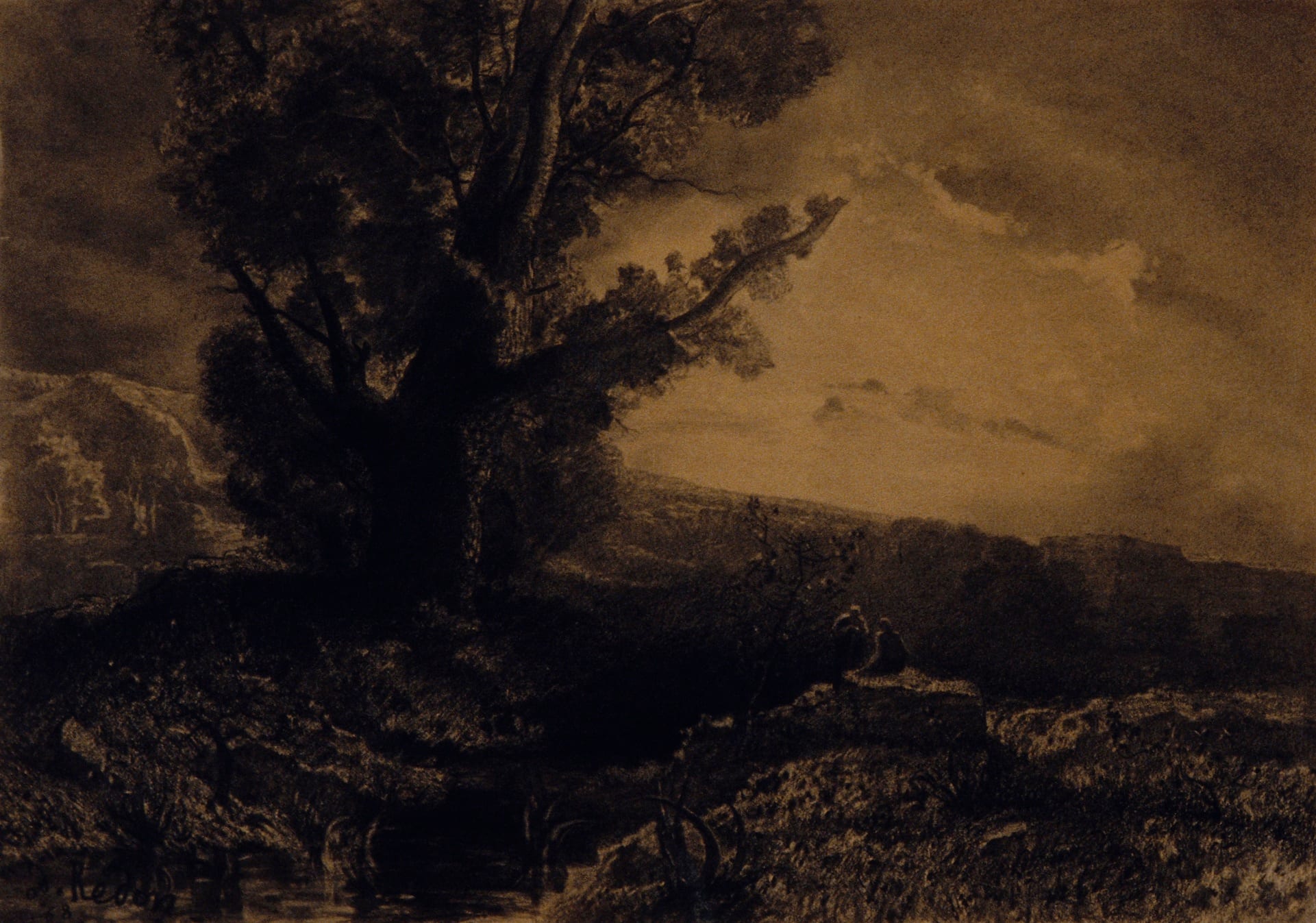 Landscape by Odilon Redon, 1868 — fine art print