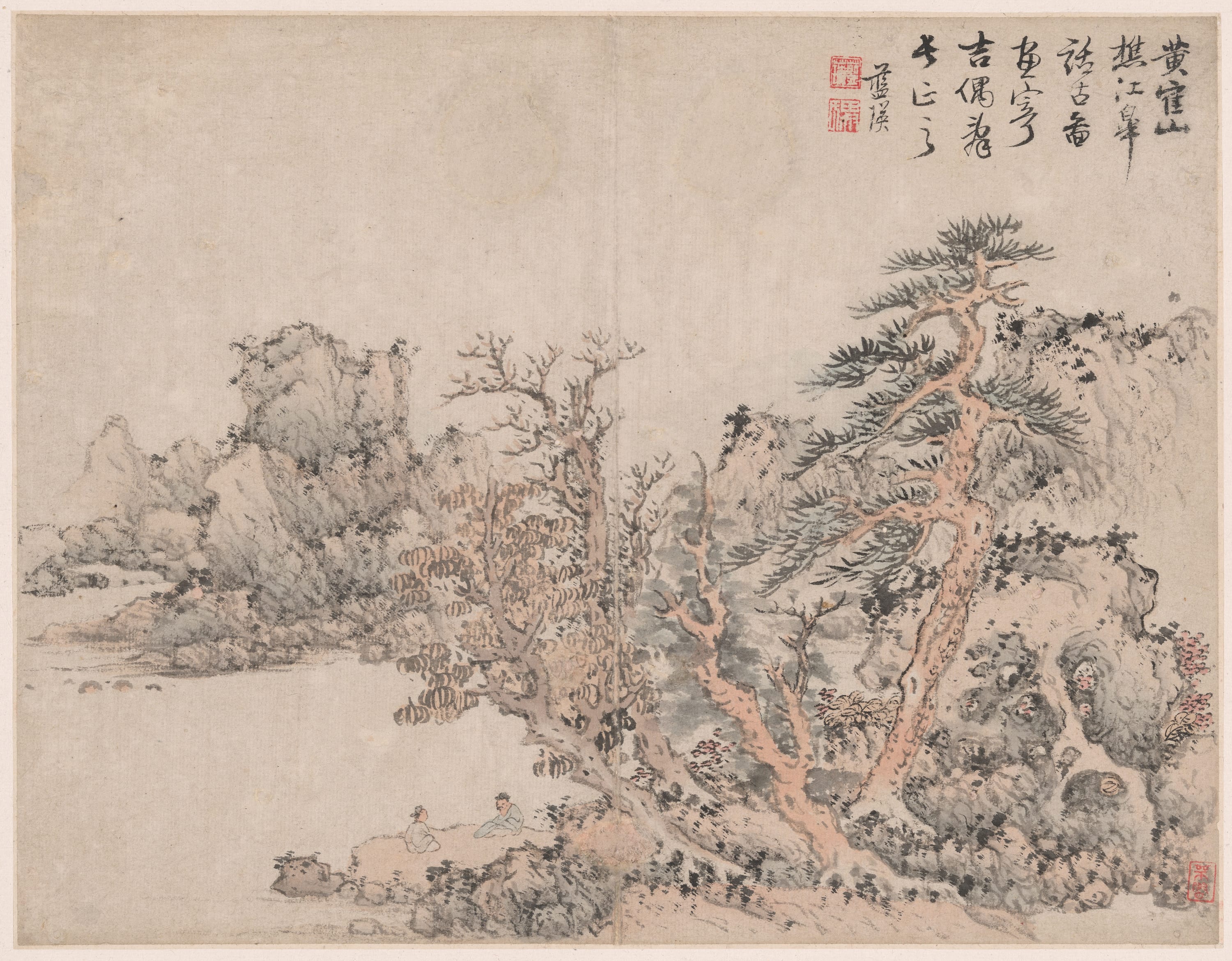 Landscape in the Style of Ancient Masters: after Wang Meng (c. 1308-1385) by Lan Ying, Ming dynasty (1368–1644), first half of 17th century — fine art print
