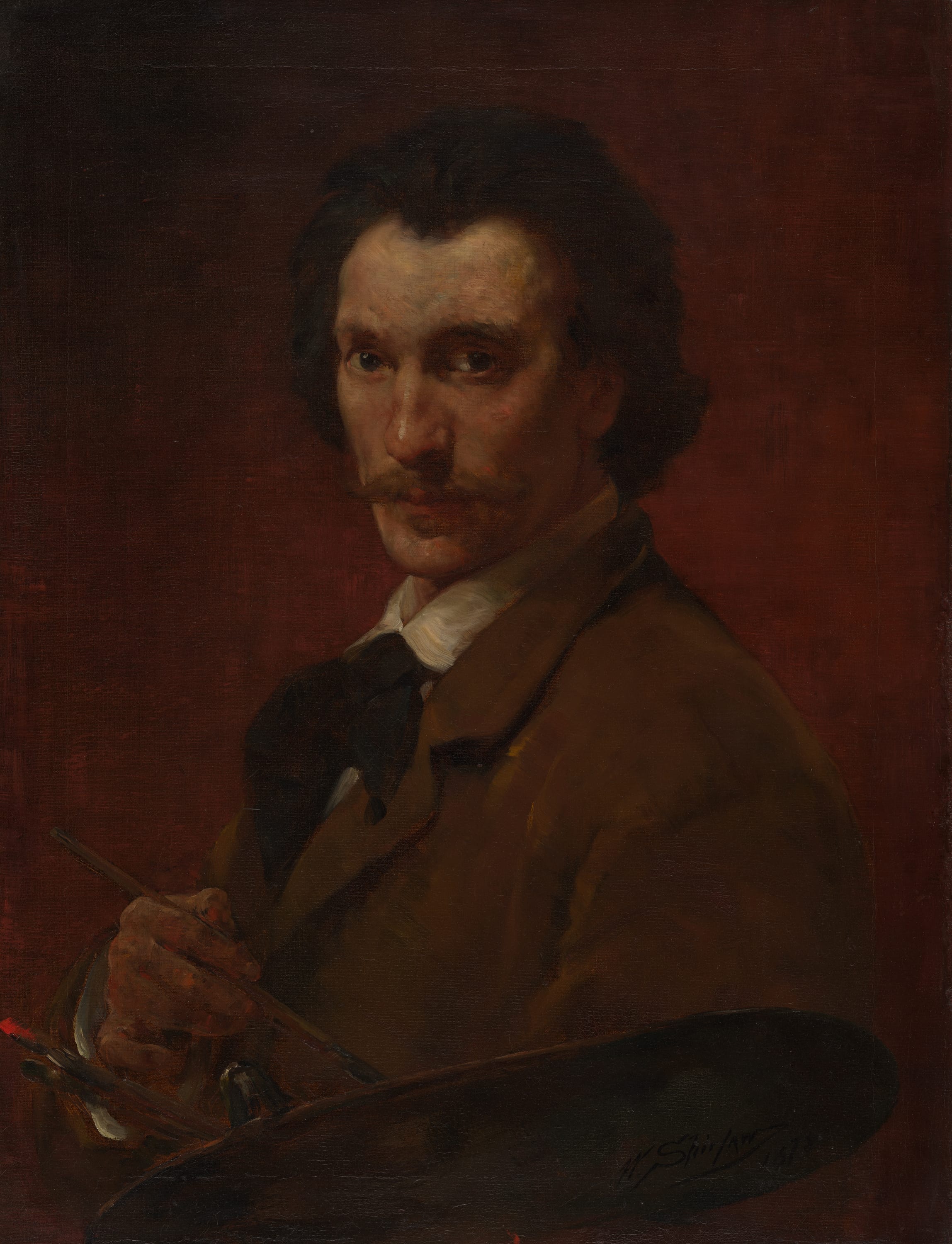 Self-Portrait by Walter Shirlaw, 1878 — fine art print