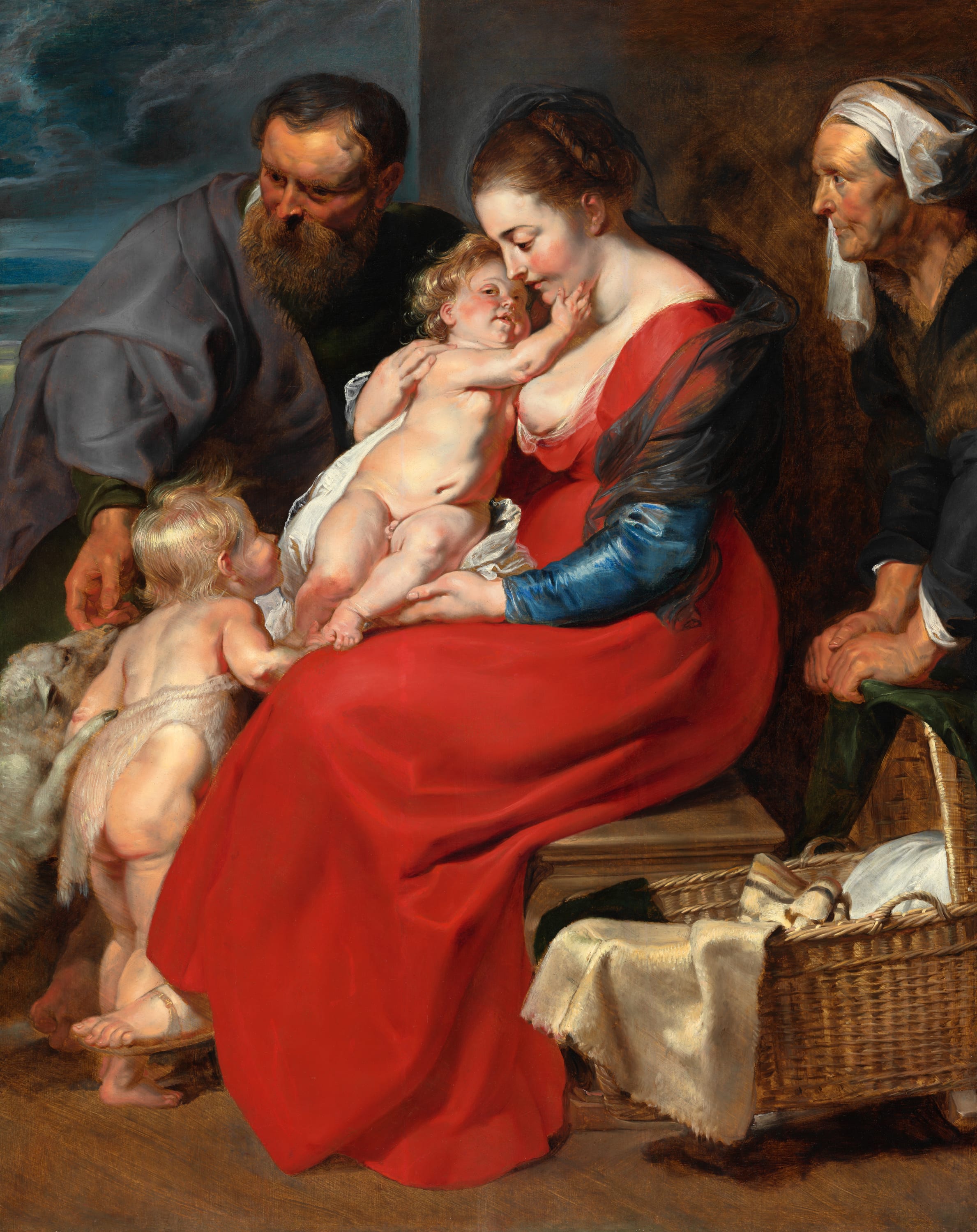 The Holy Family with Saints Elizabeth and John the Baptist by Peter Paul Rubens, c. 1615 — fine art print