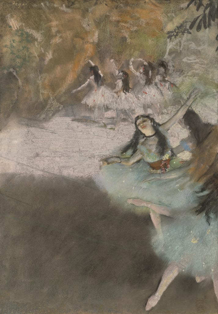 On the Stage by Hilaire Germain Edgar Degas, 1876–77 — fine art print