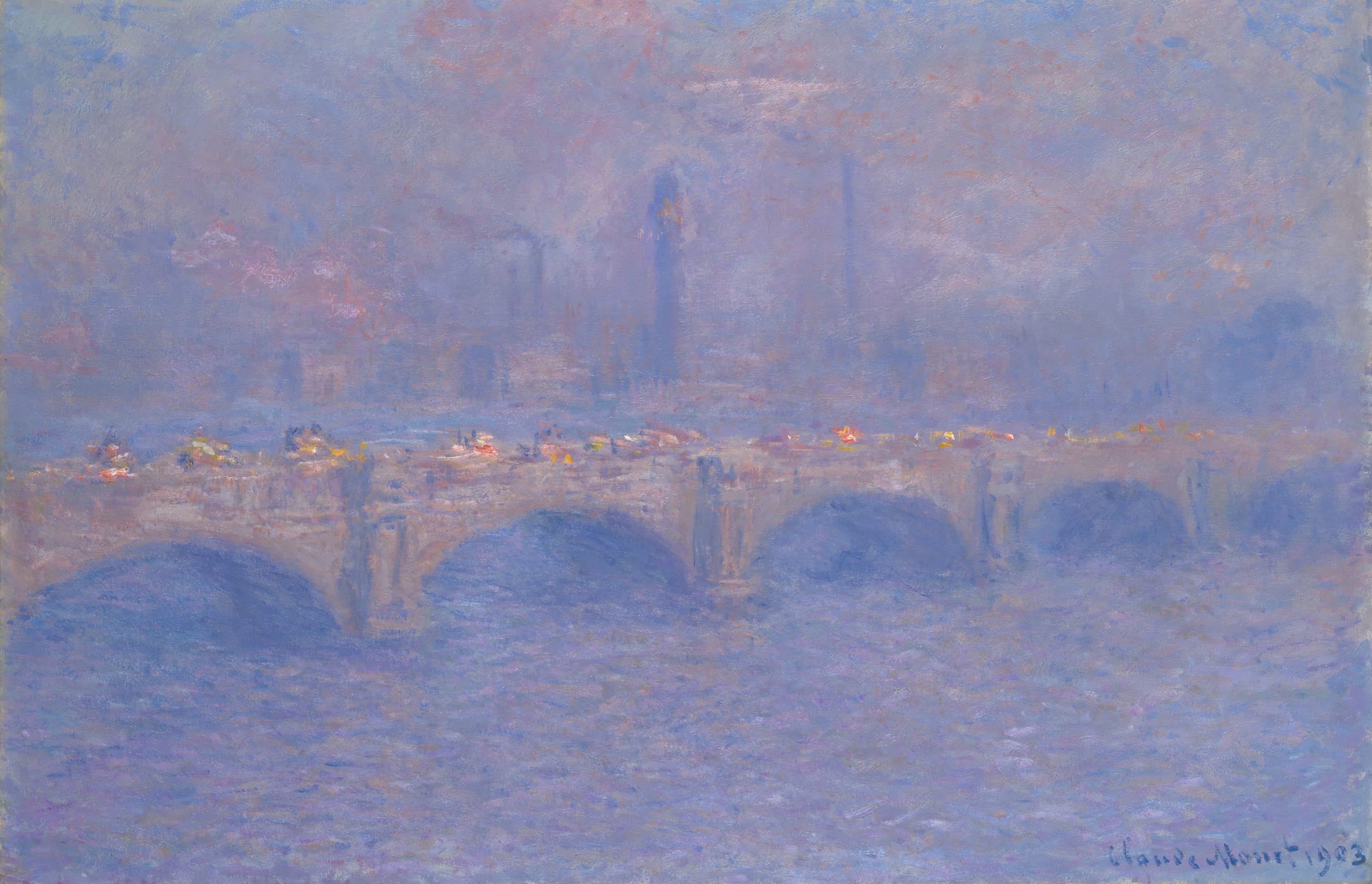 Waterloo Bridge, Sunlight Effect by Claude Monet, 1903 — fine art print