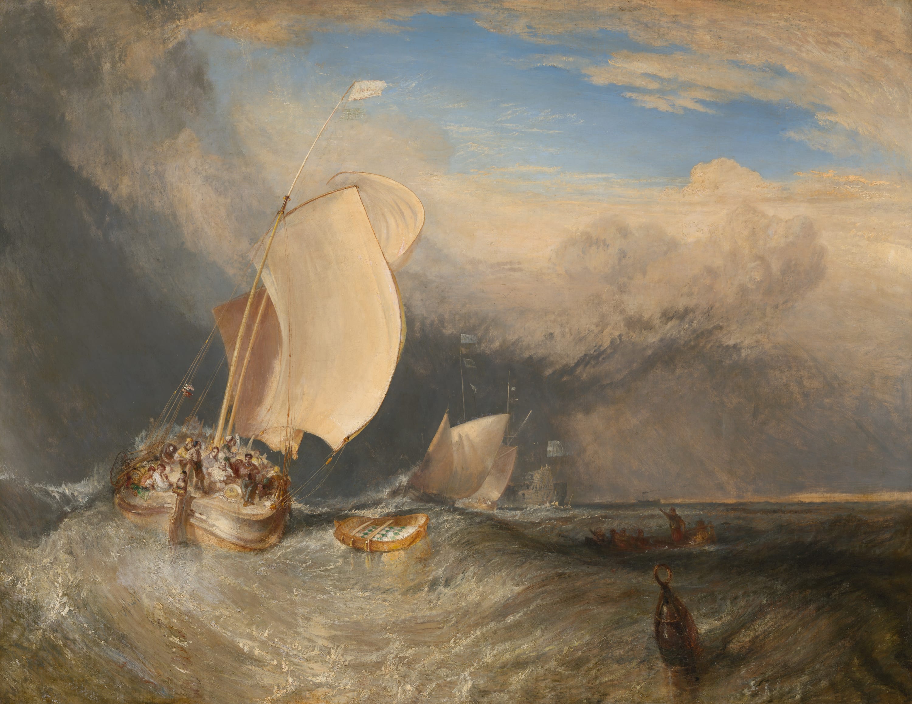 Fishing Boats with Hucksters Bargaining for Fish by Joseph Mallord William Turner, 1837–38 — fine art print