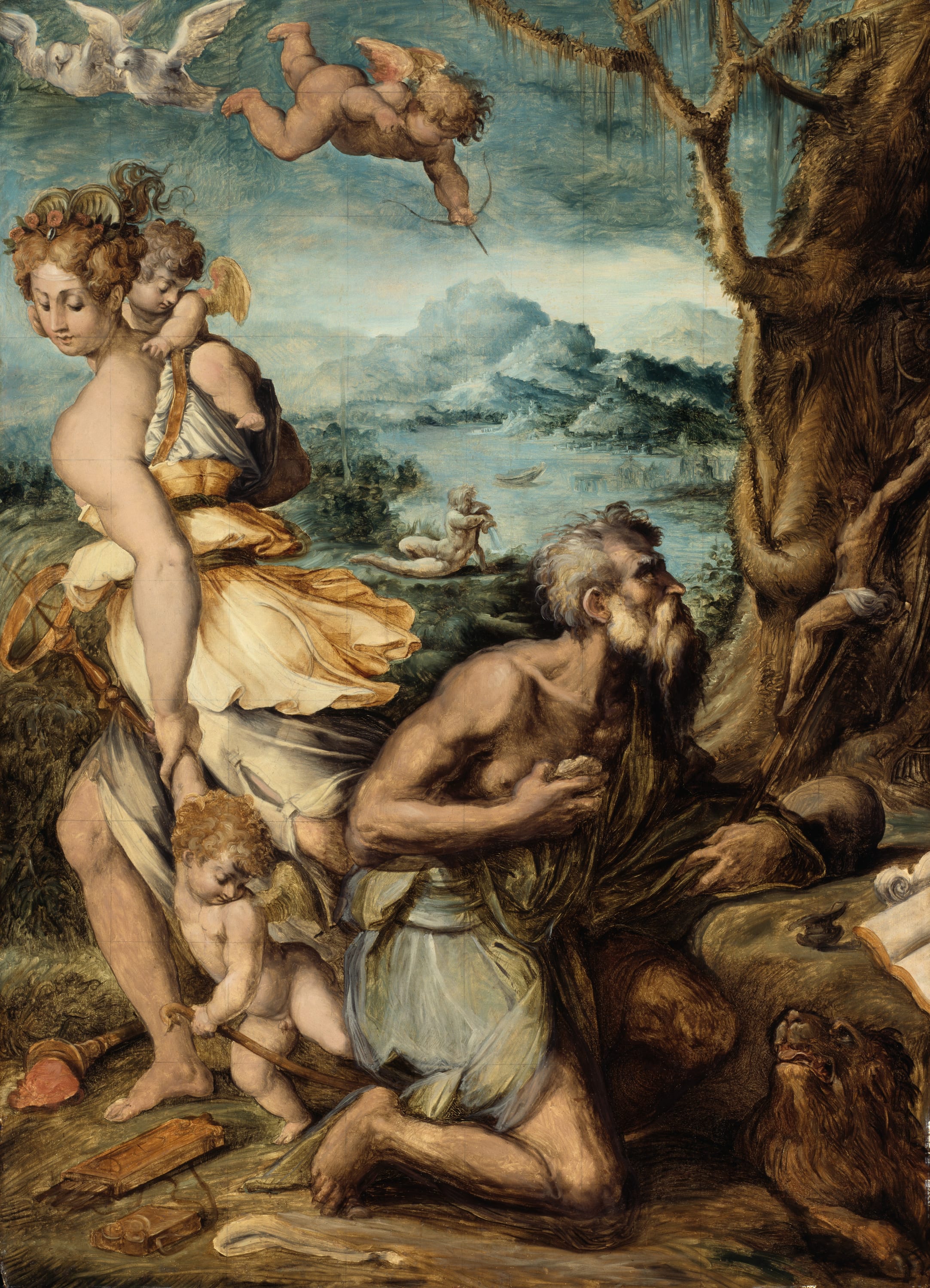The Temptation of Saint Jerome by Giorgio Vasari, 1541–48 — fine art print