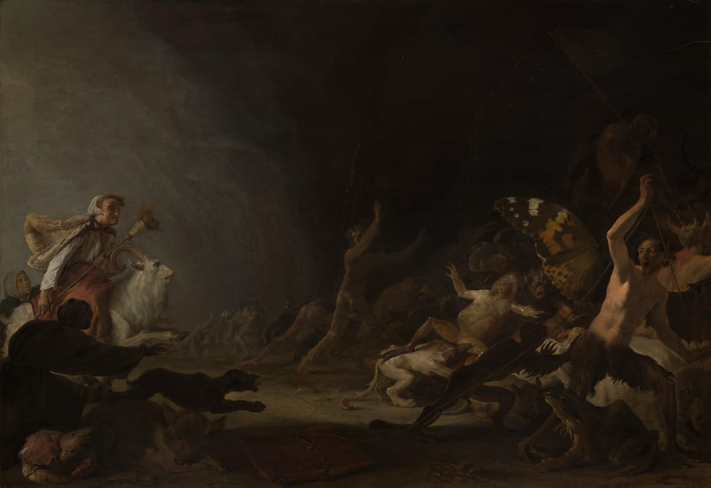 A Witches' Sabbath by Cornelis Saftleven, c. 1650 — fine art print