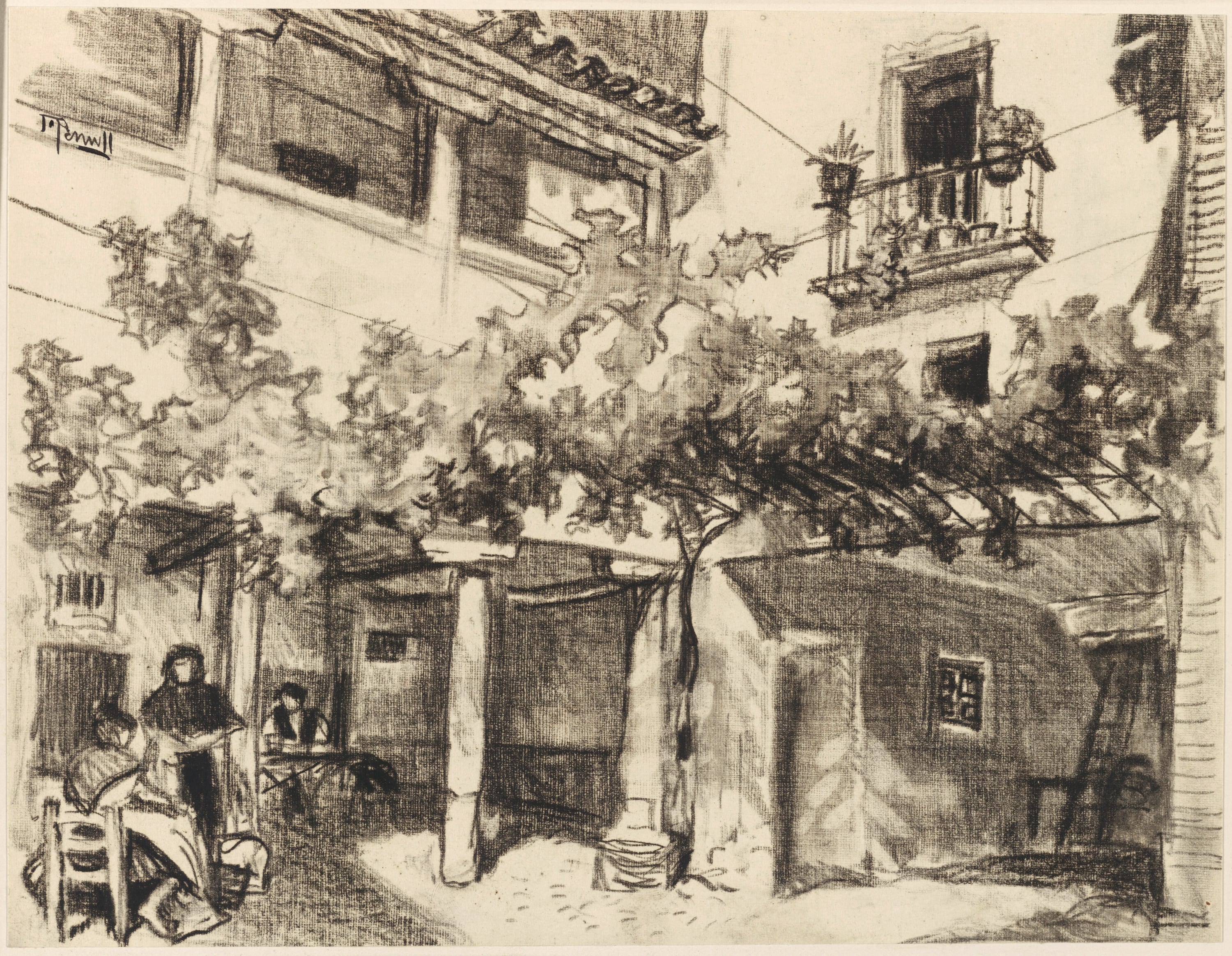Delightful Pictures of Domestic Life, Alcalá, from Castilian Days by Joseph Pennell, 1903 — fine art print