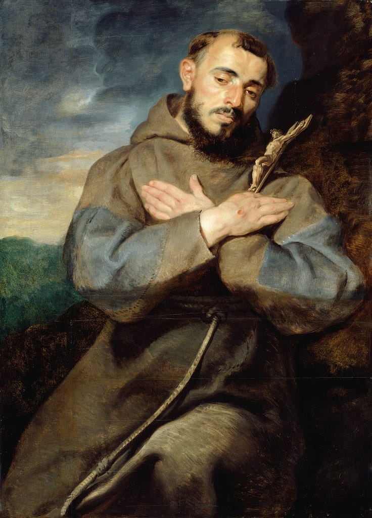 Saint Francis by Peter Paul Rubens, c. 1615 — fine art print