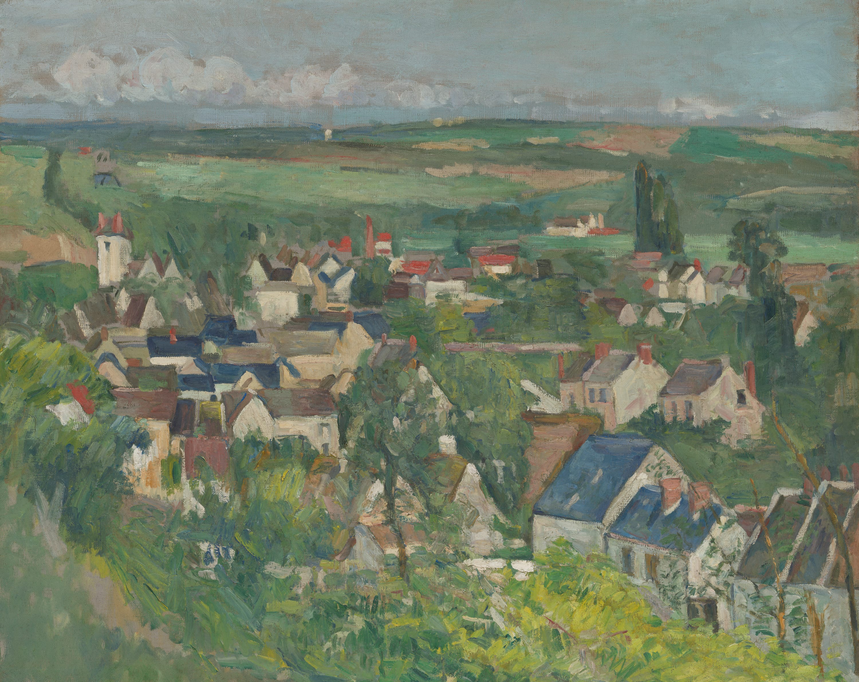 Auvers, Panoramic View by Paul Cezanne, 1873–75 — fine art print