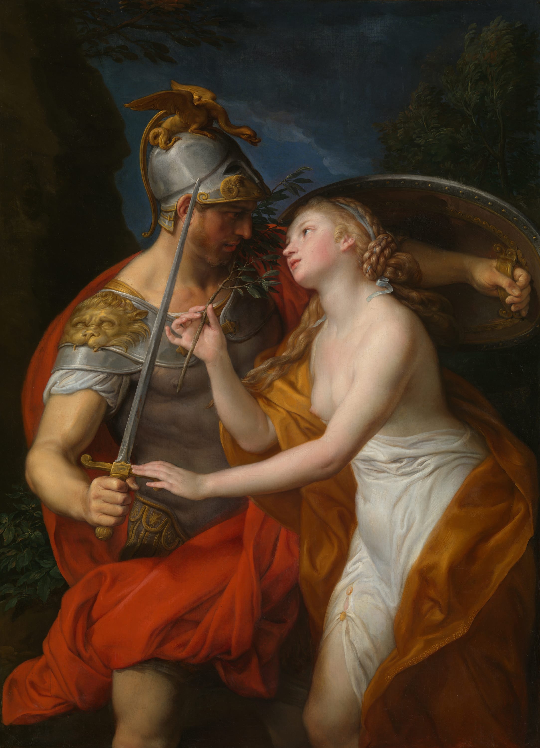 Allegory of Peace and War by Pompeo Girolamo Batoni, 1776 — fine art print