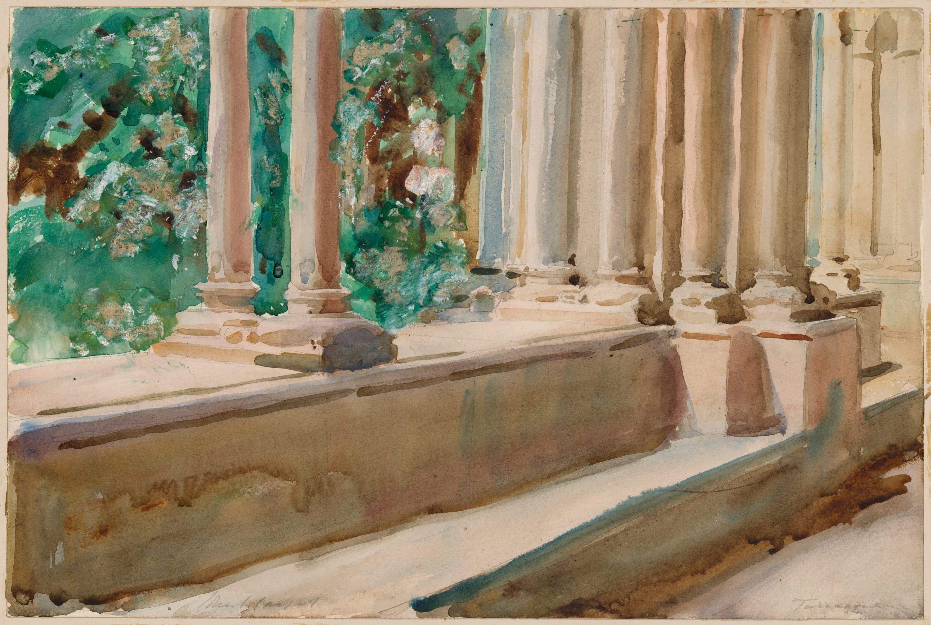 Tarragona Terrace and Garden by John Singer Sargent, c. 1908 — fine art print