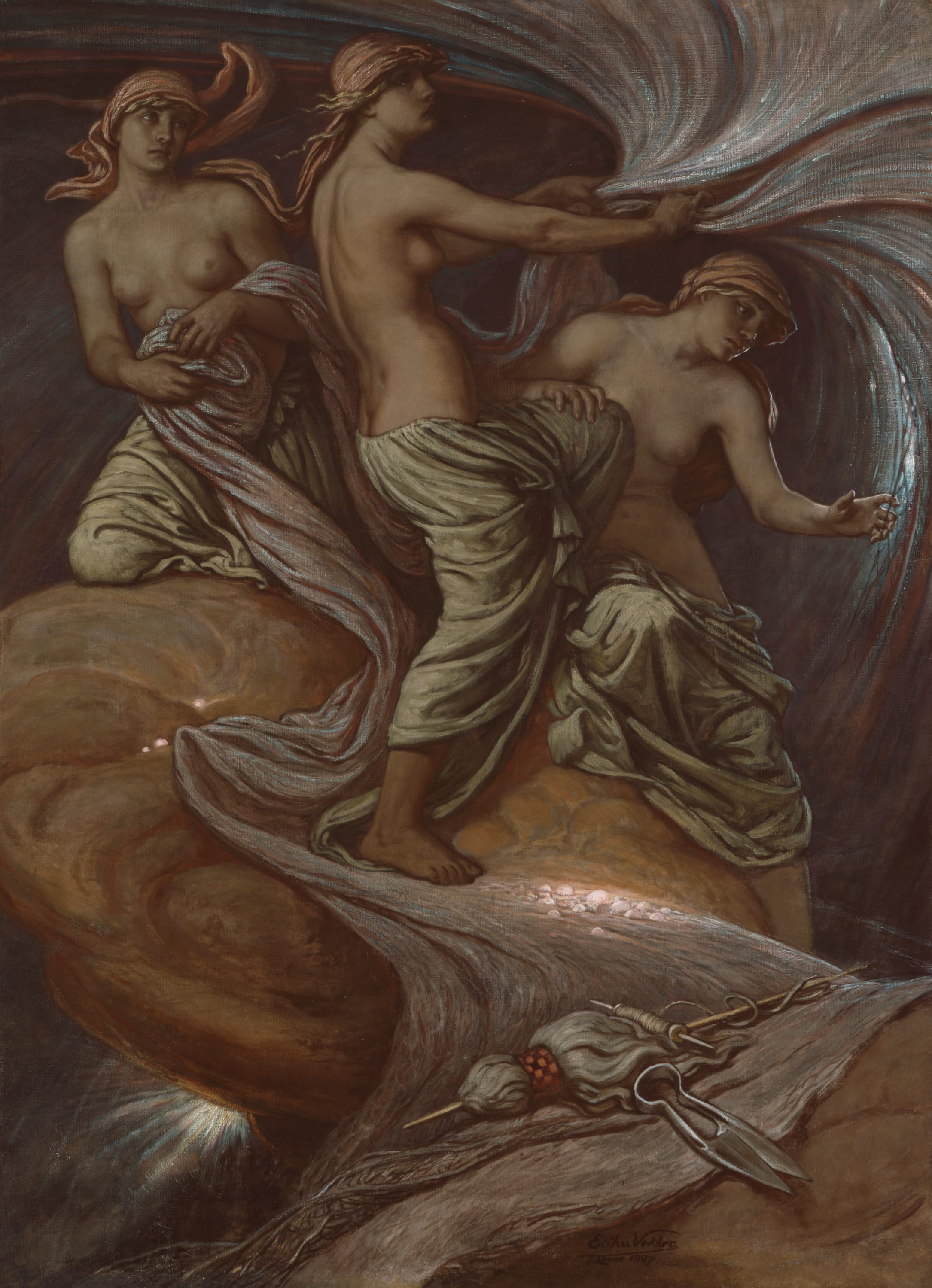 The Fates Gathering in the Stars by Elihu Vedder, 1887 — fine art print