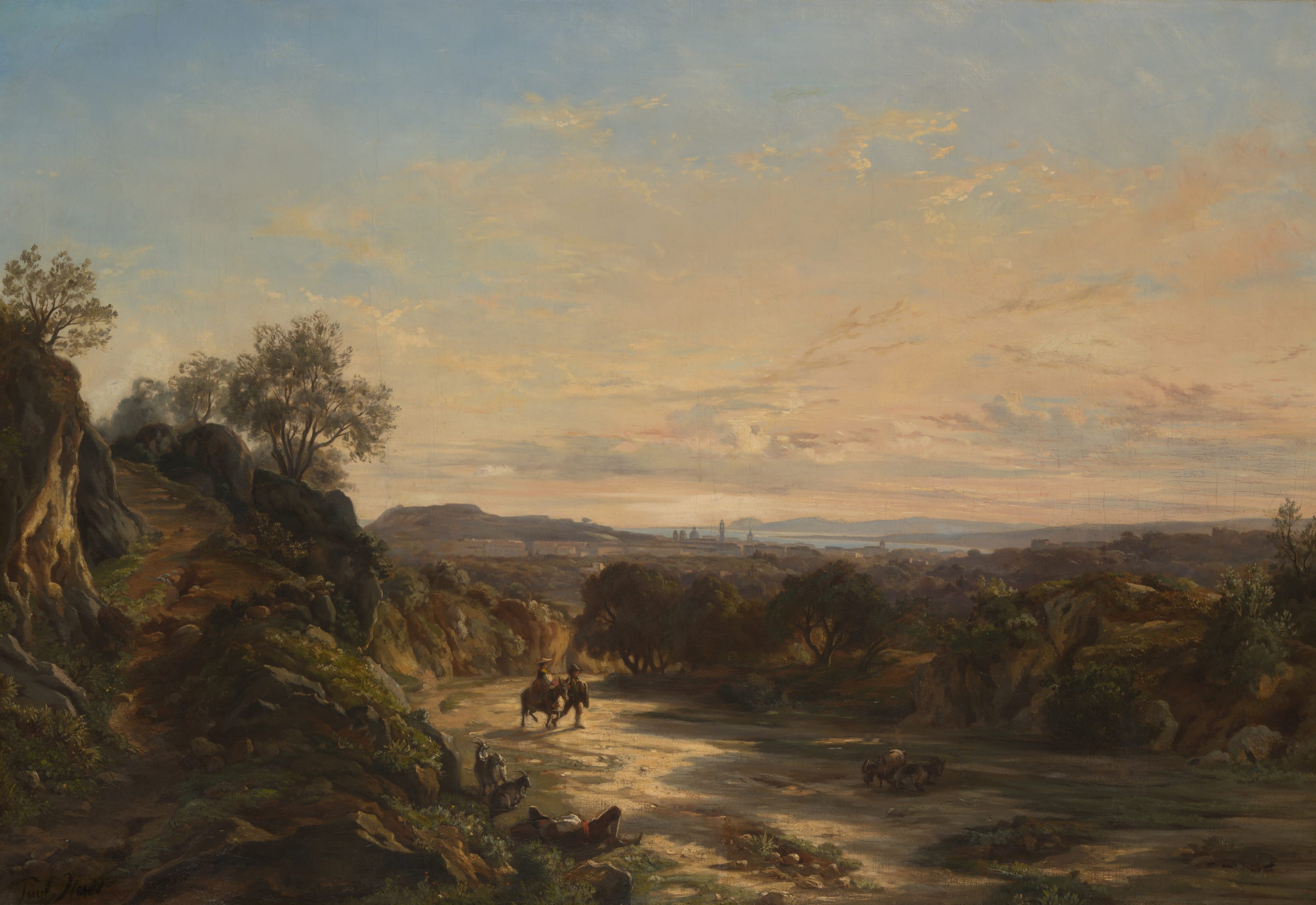 Sur la route de Nice by Paul Huet, c. 1844 — fine art print