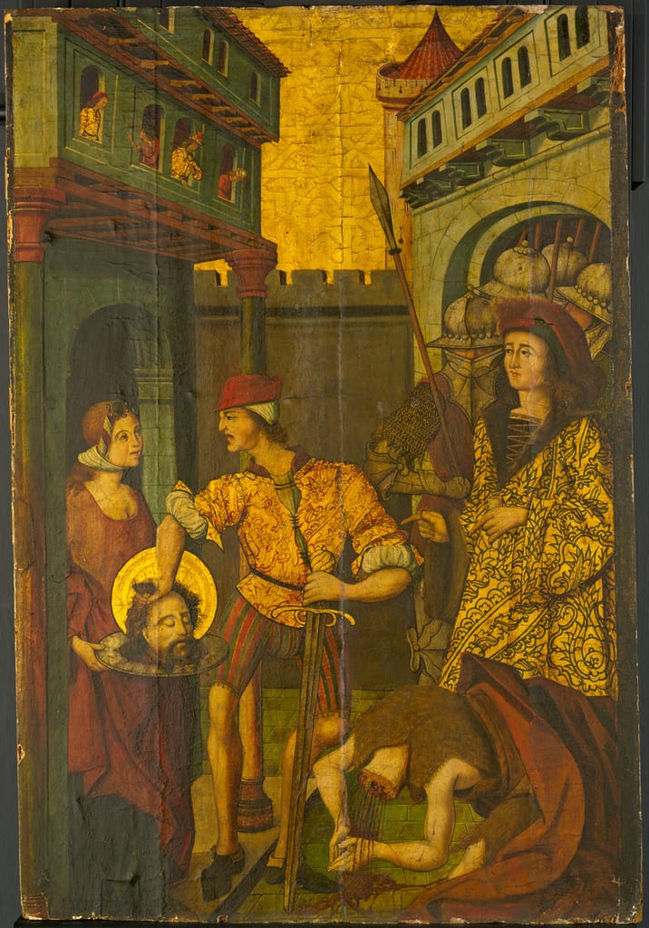The Beheading of Saint John the Baptist by Master of Palanquinos, c. 1490–c. 1500 — fine art print