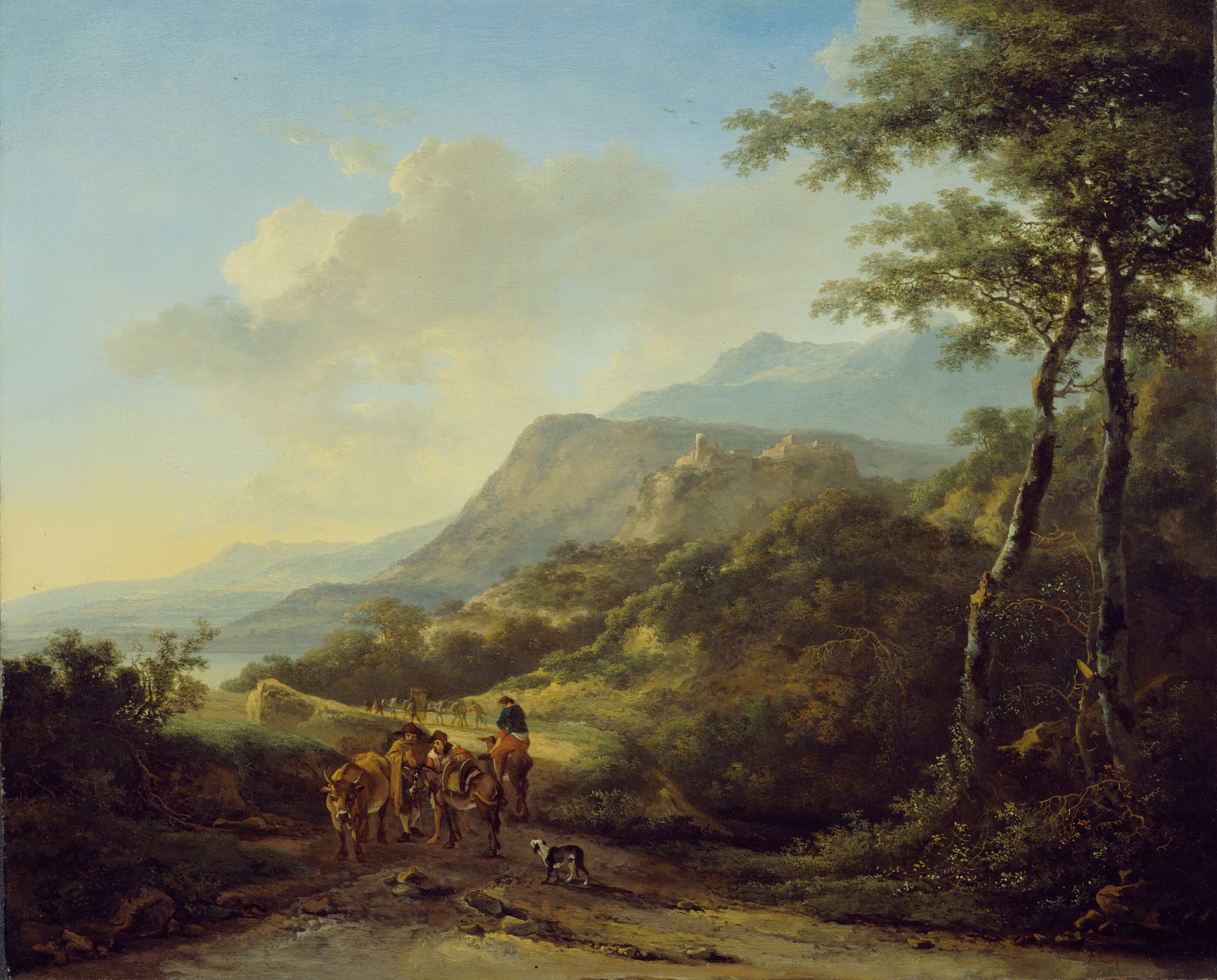 Italian Landscape with Travelers by Jan Both, c. 1650 — fine art print