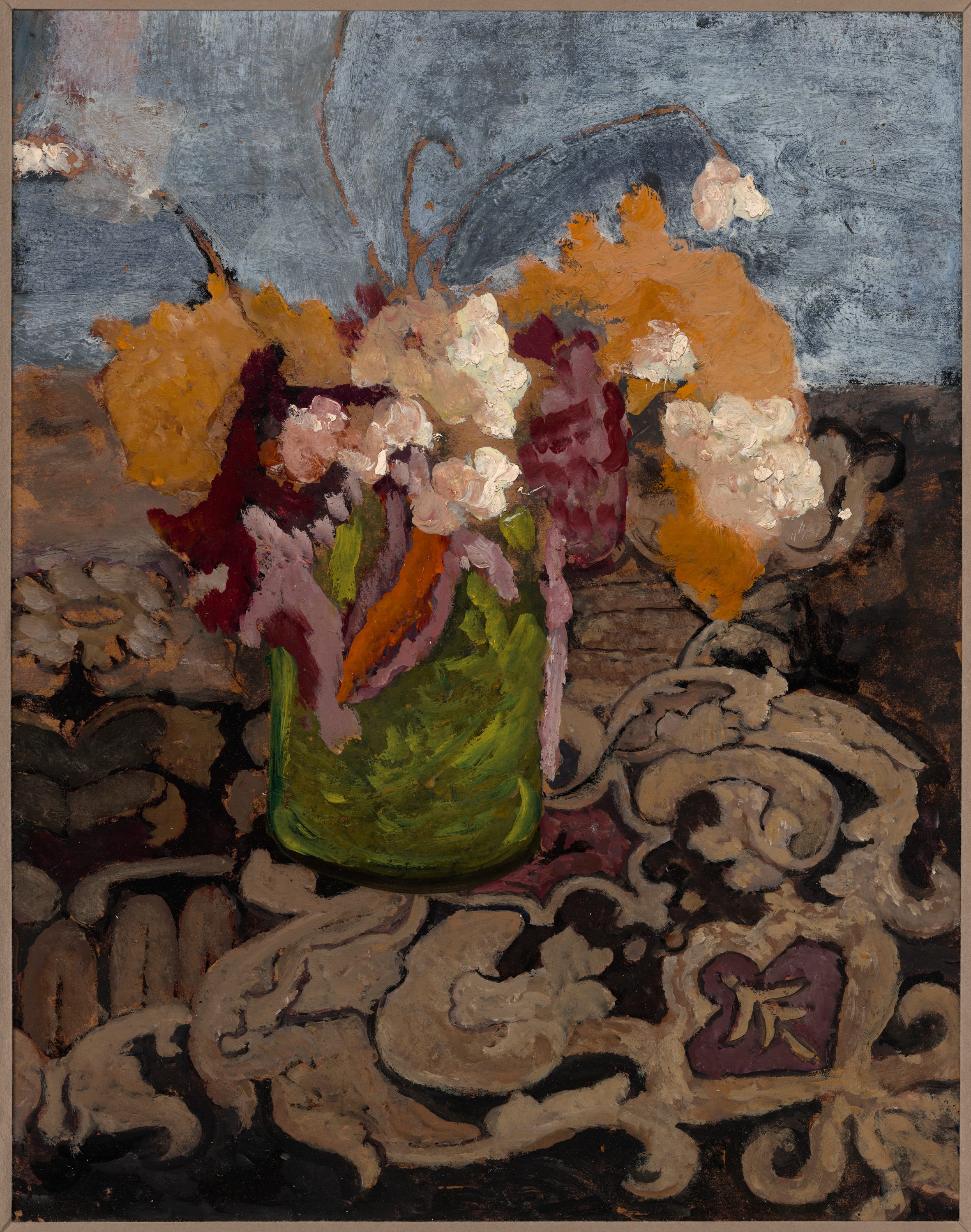 Still-Life with a Green Flower Vase by Paula Modersohn-Becker, c. 1902 — fine art print