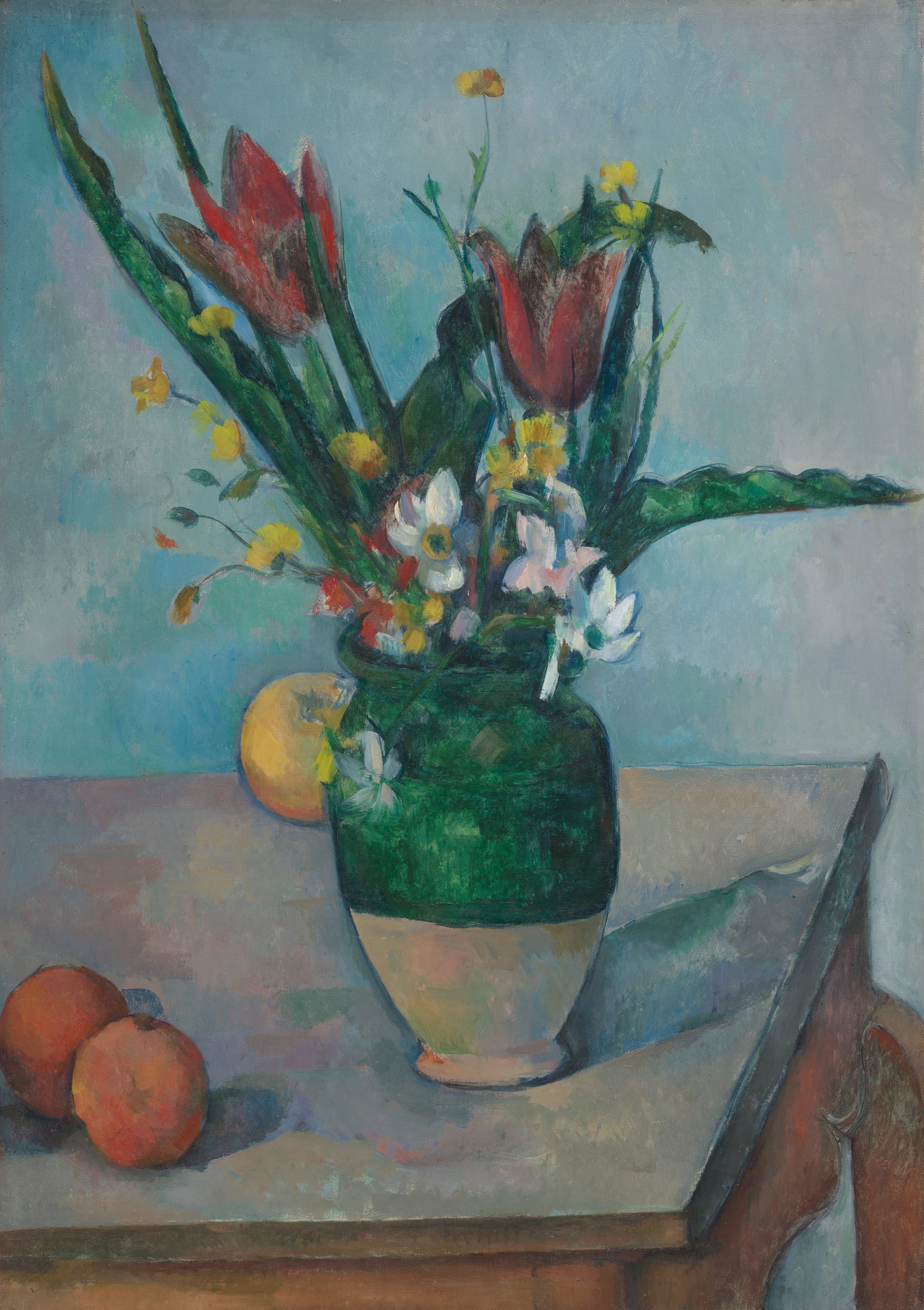 The Vase of Tulips by Paul Cezanne, c. 1890 — fine art print