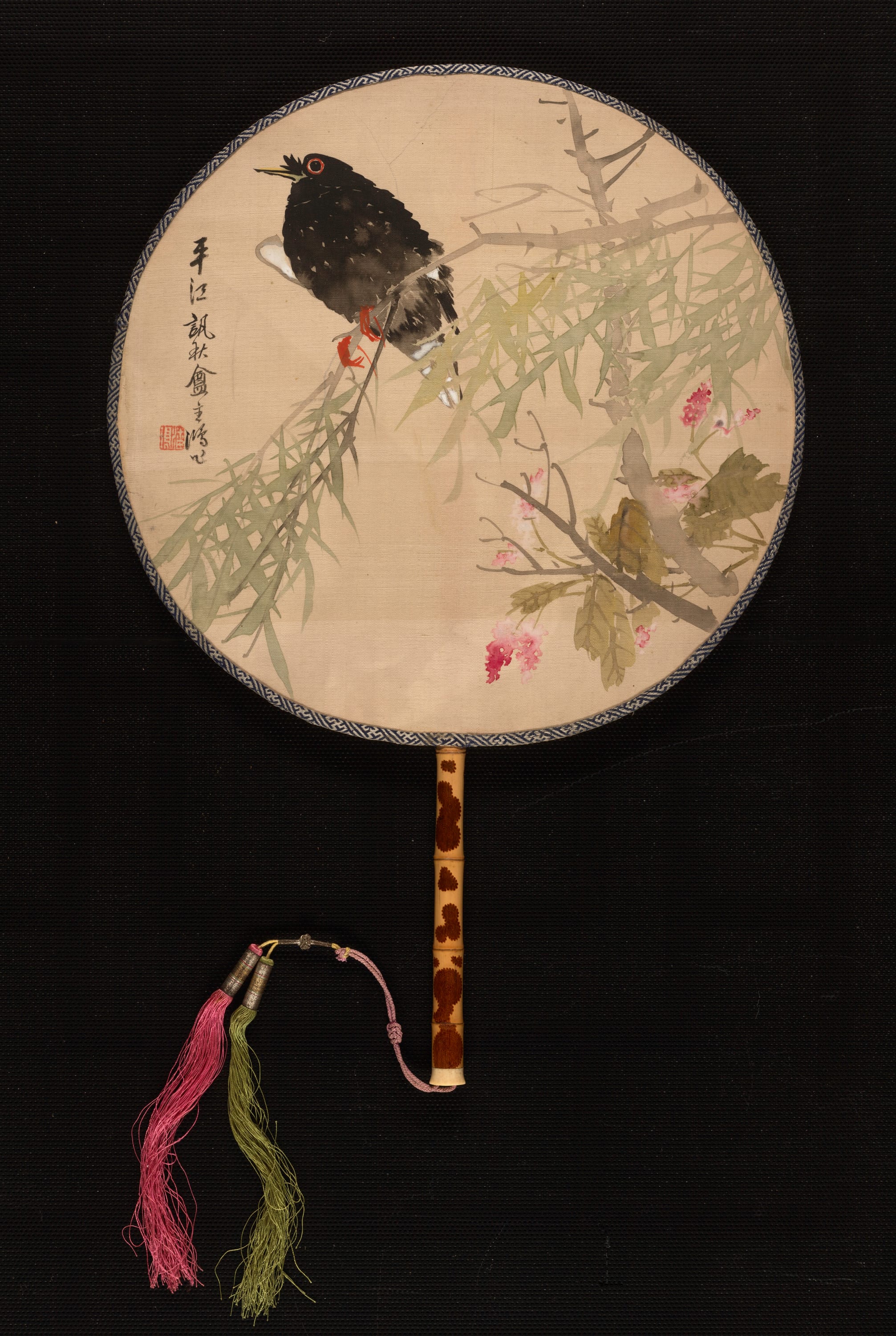 Mynah on a Branch 花鸟竹柄团扇 by Pan Hong
Chinese, active 19th century, Qing dynasty (1644–1912), 19th century — fine art print