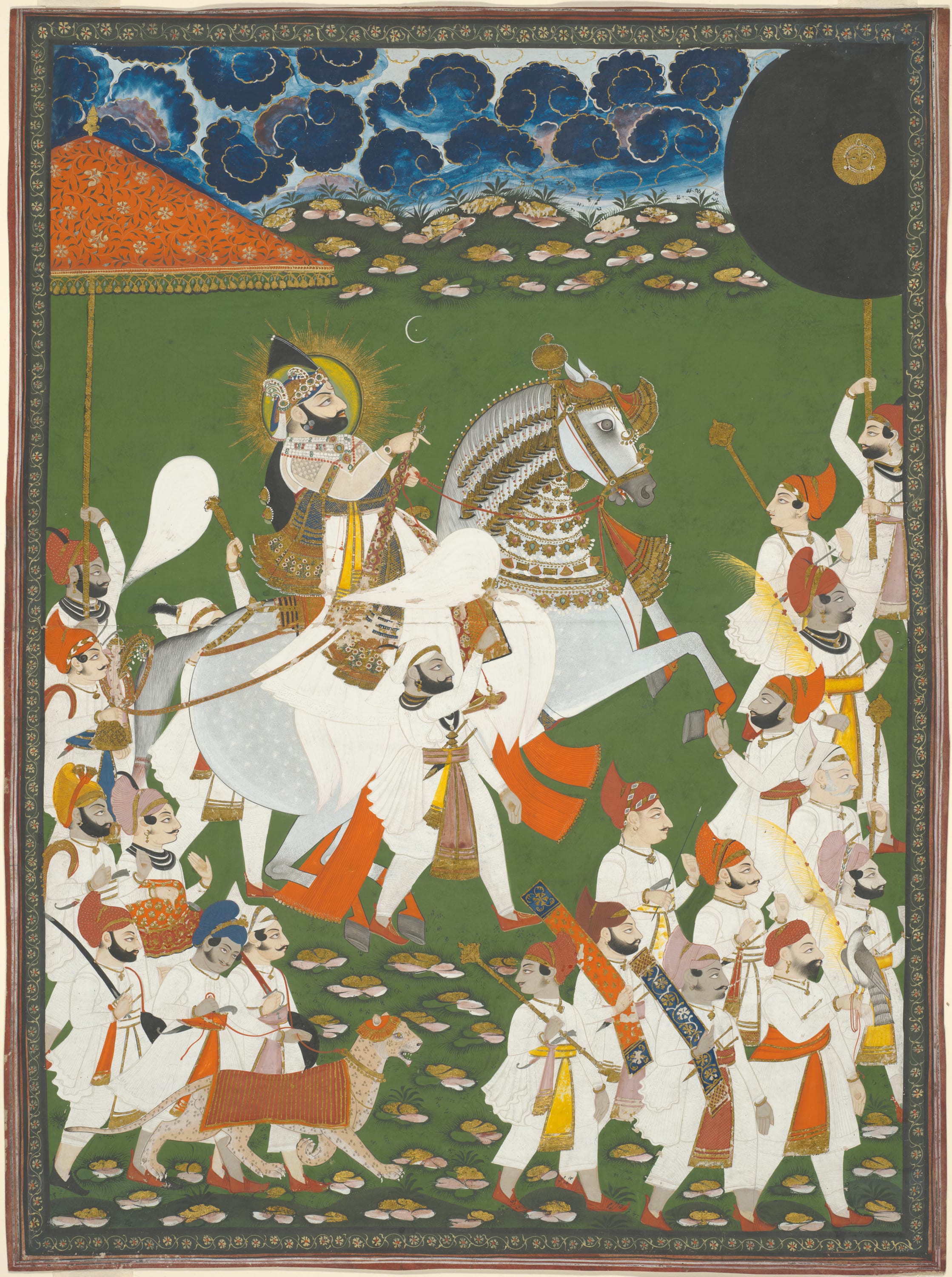 Maharana Bhim Singh in Procession by Ghasi, c. 1820 — fine art print