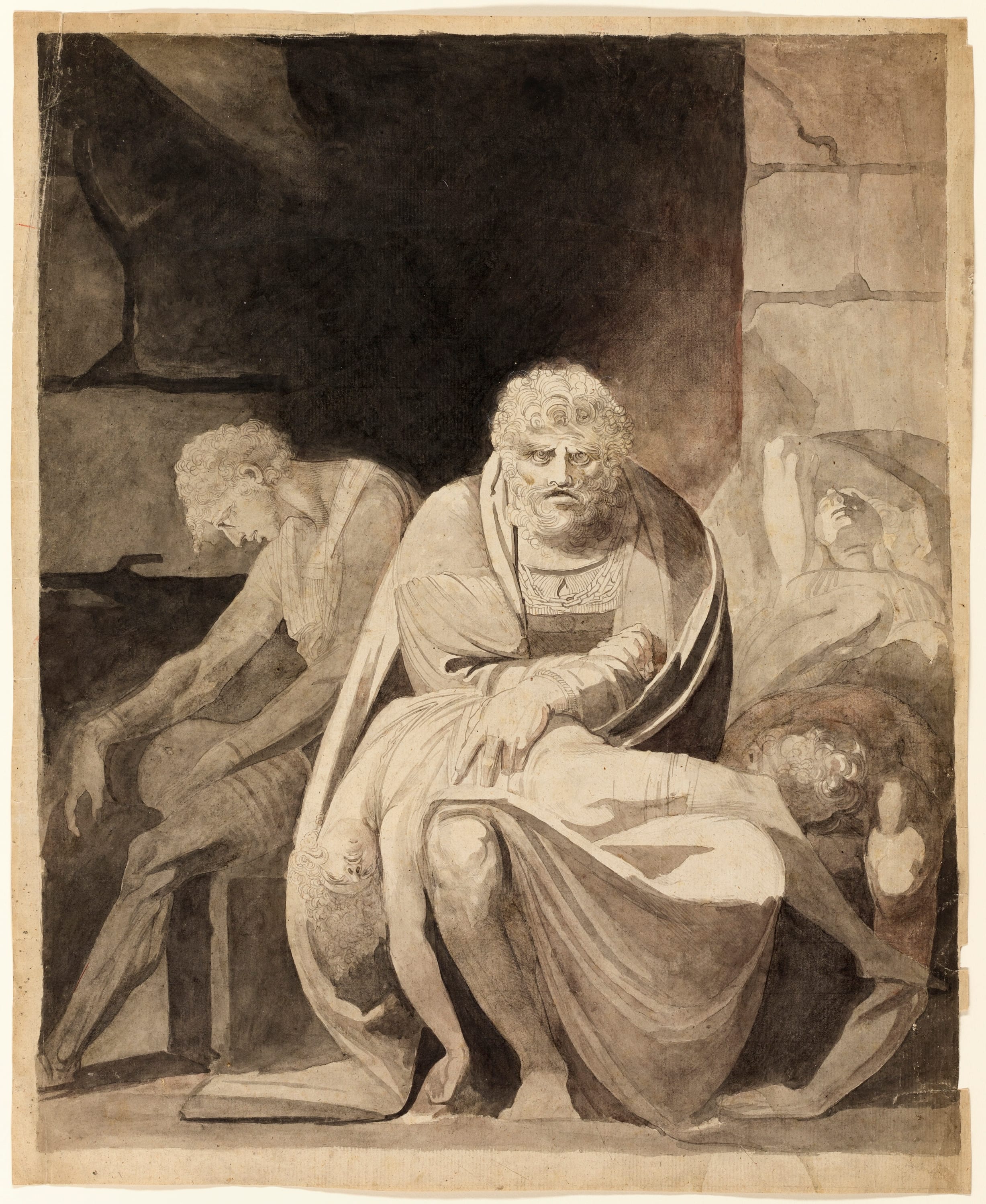 Ugolino and His Sons Starving to Death in the Tower by Henry Fuseli, 1806 — fine art print