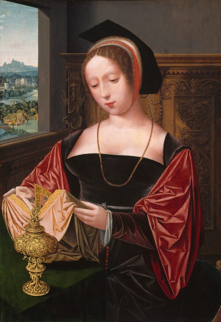 A Lady Reading (Saint Mary Magdalene) by Master of the Female Half-Lengths, c. 1530 — fine art print