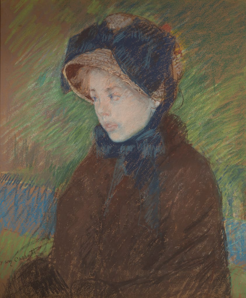 Susan in a Straw Bonnet by Mary Cassatt, c. 1883 — fine art print