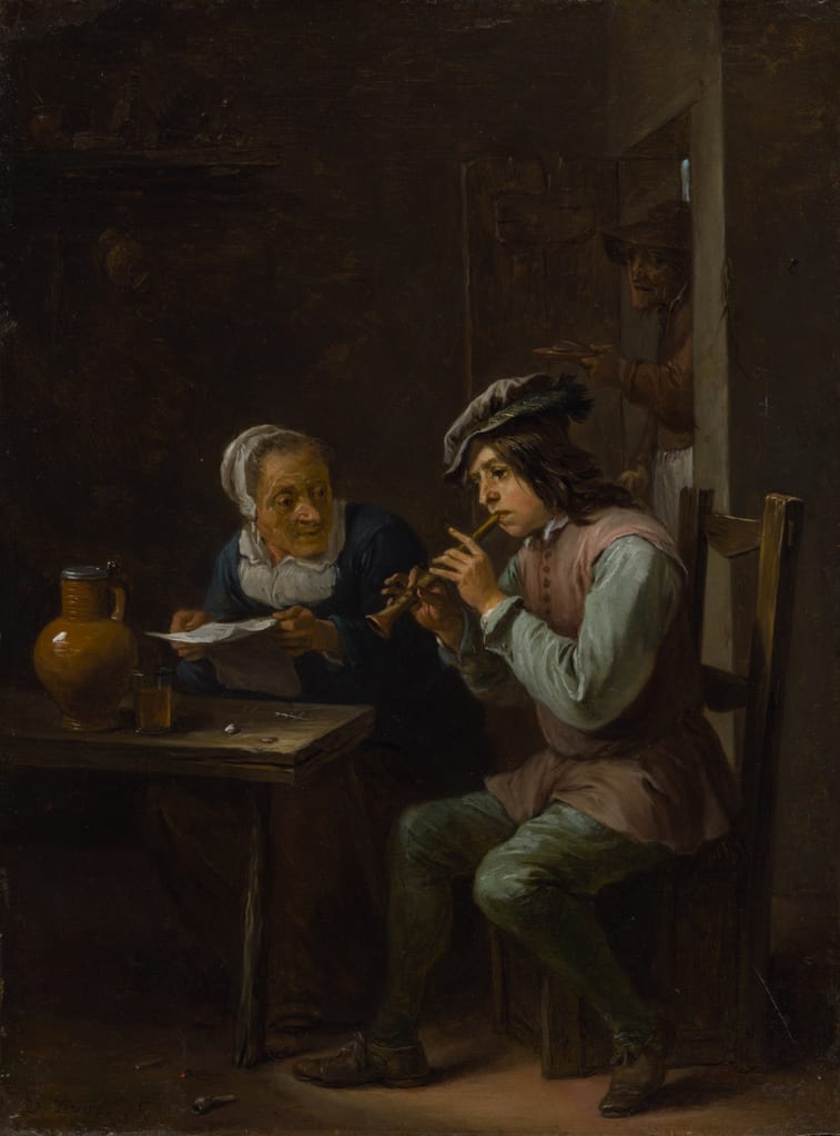 The Flageolet Player by David Teniers the Younger, 1635/40 — fine art print