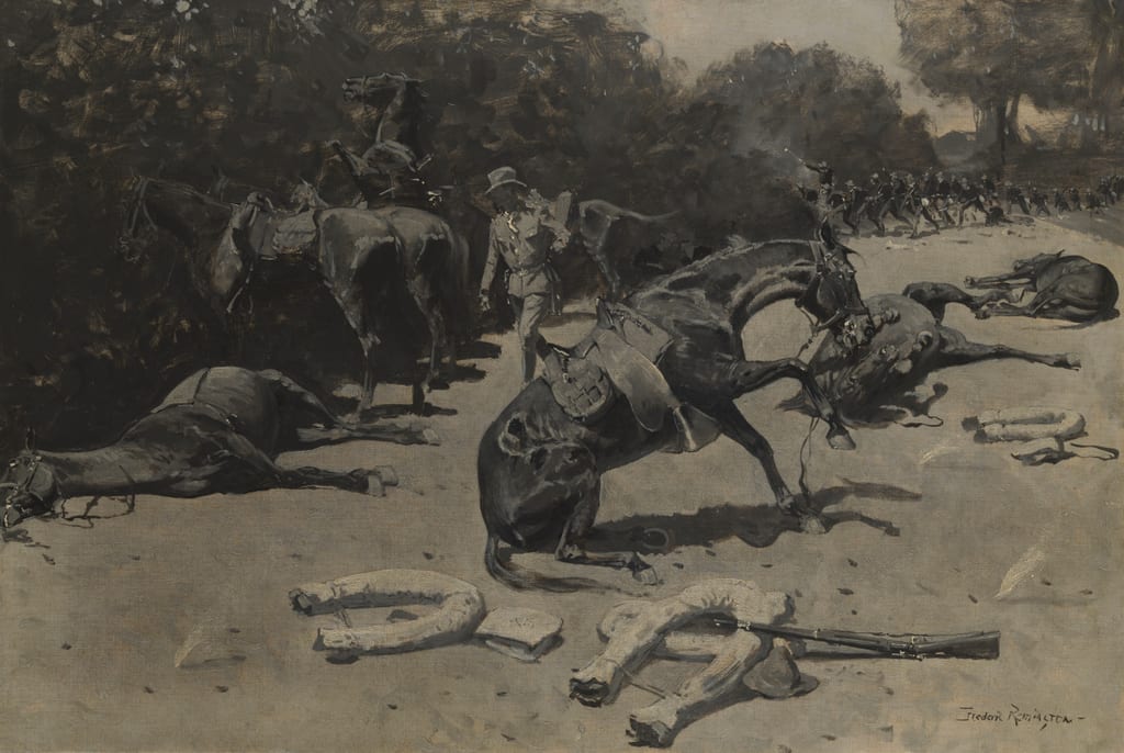 How the Horses Died for Their Country at Santiago by Frederic Remington, 1899 — fine art print