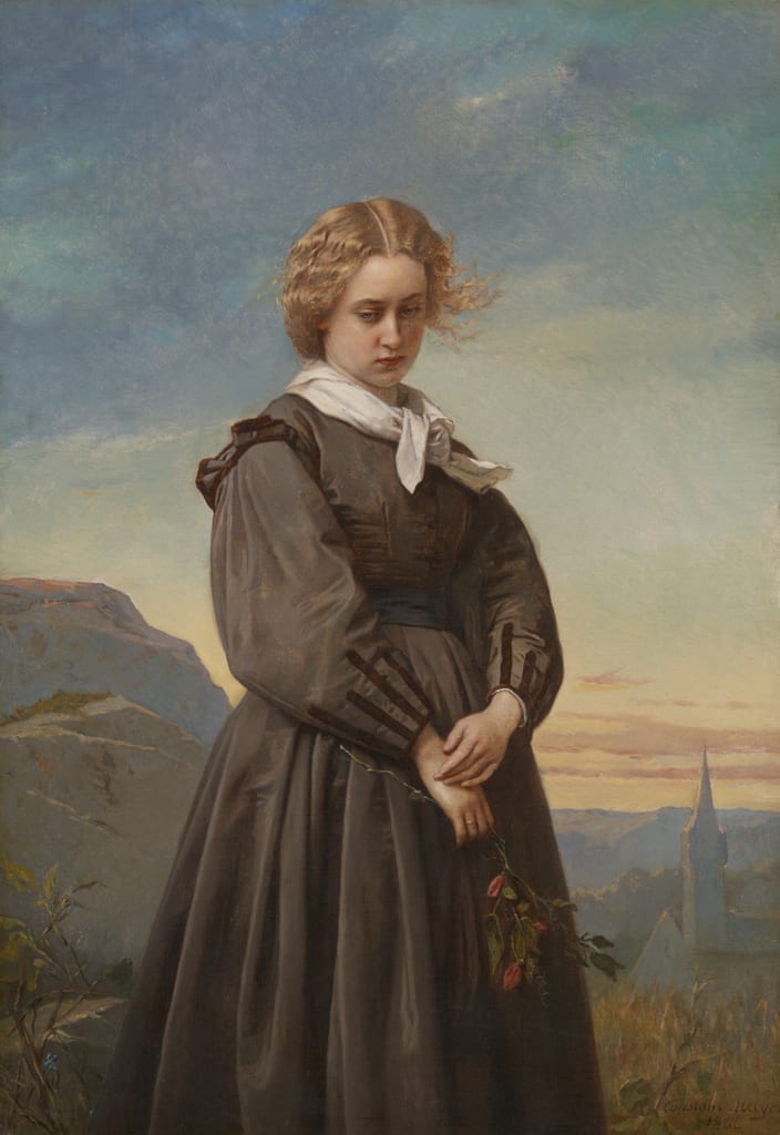 Love's Melancholy by Constant Mayer, 1866 — fine art print