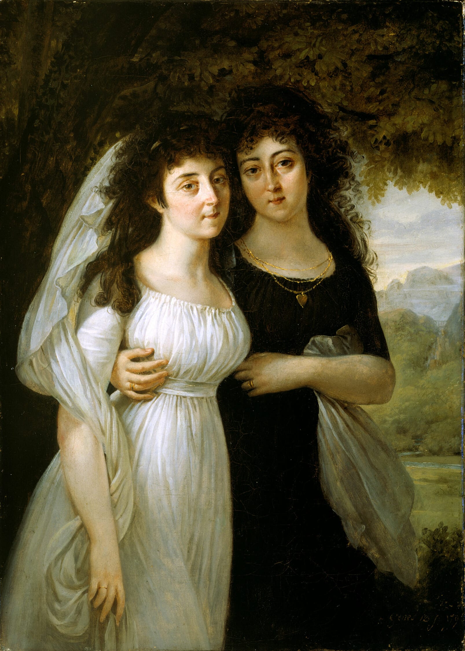 Portrait of the Maistre Sisters by Baron Antoine Jean Gros, 1796 — fine art print