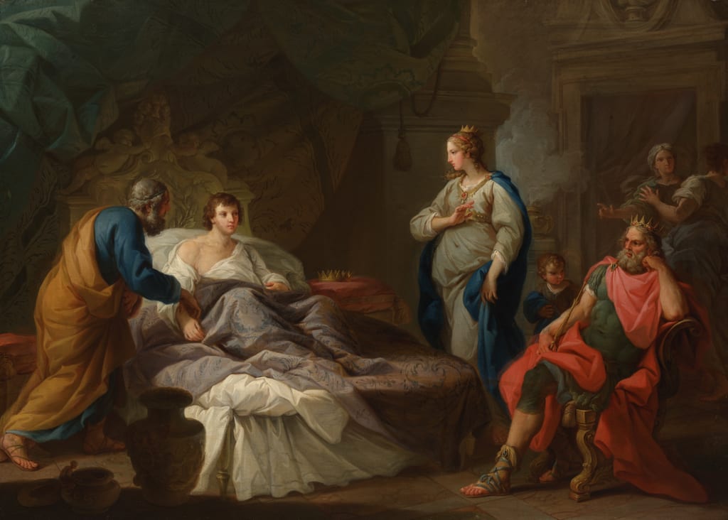 Antiochus Yearning for Stratonice by Stefano Pozzi, c. 1740 — fine art print
