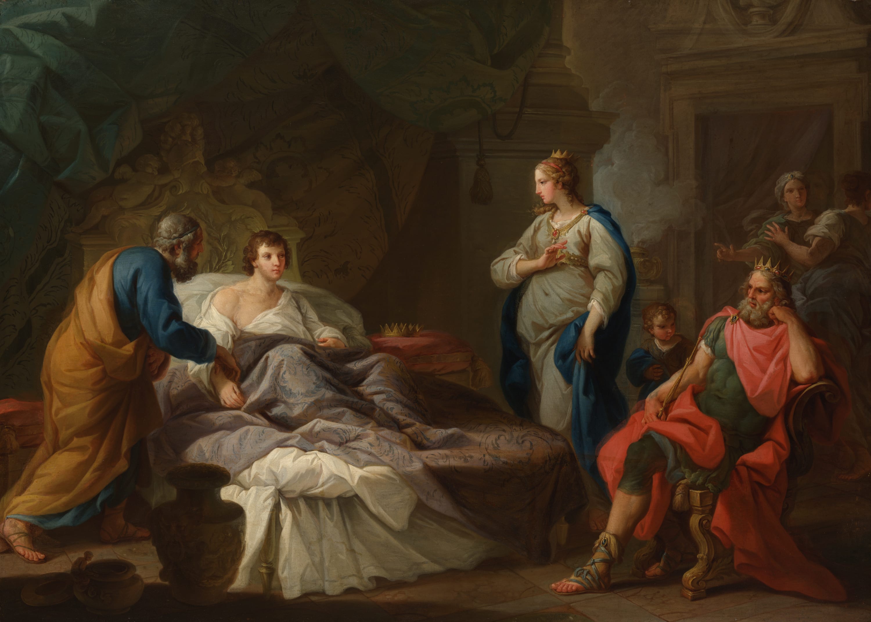 Antiochus Yearning for Stratonice by Stefano Pozzi, c. 1740 — fine art print