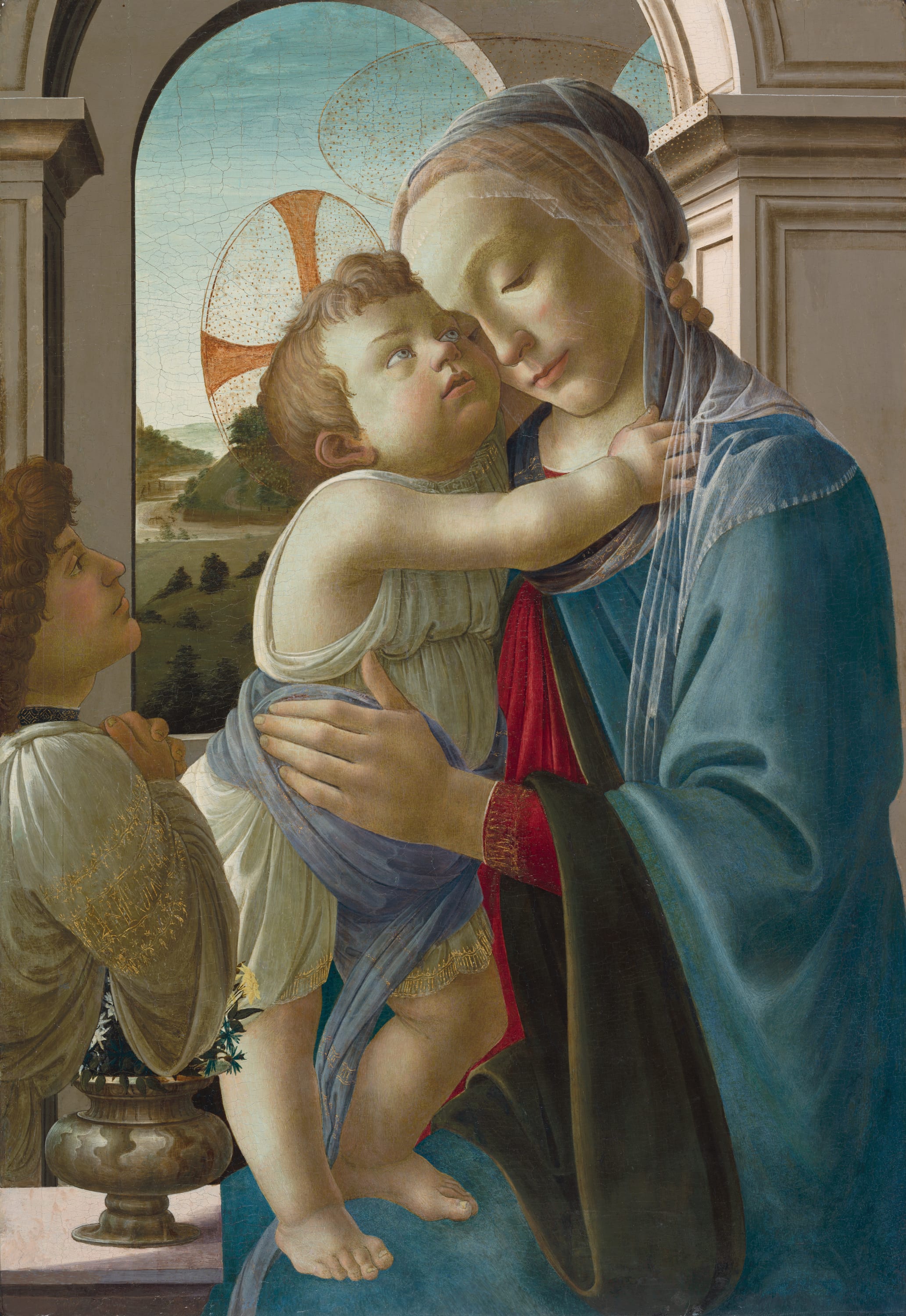 Virgin and Child with an Angel by Sandro Botticelli, 1475–85 — fine art print