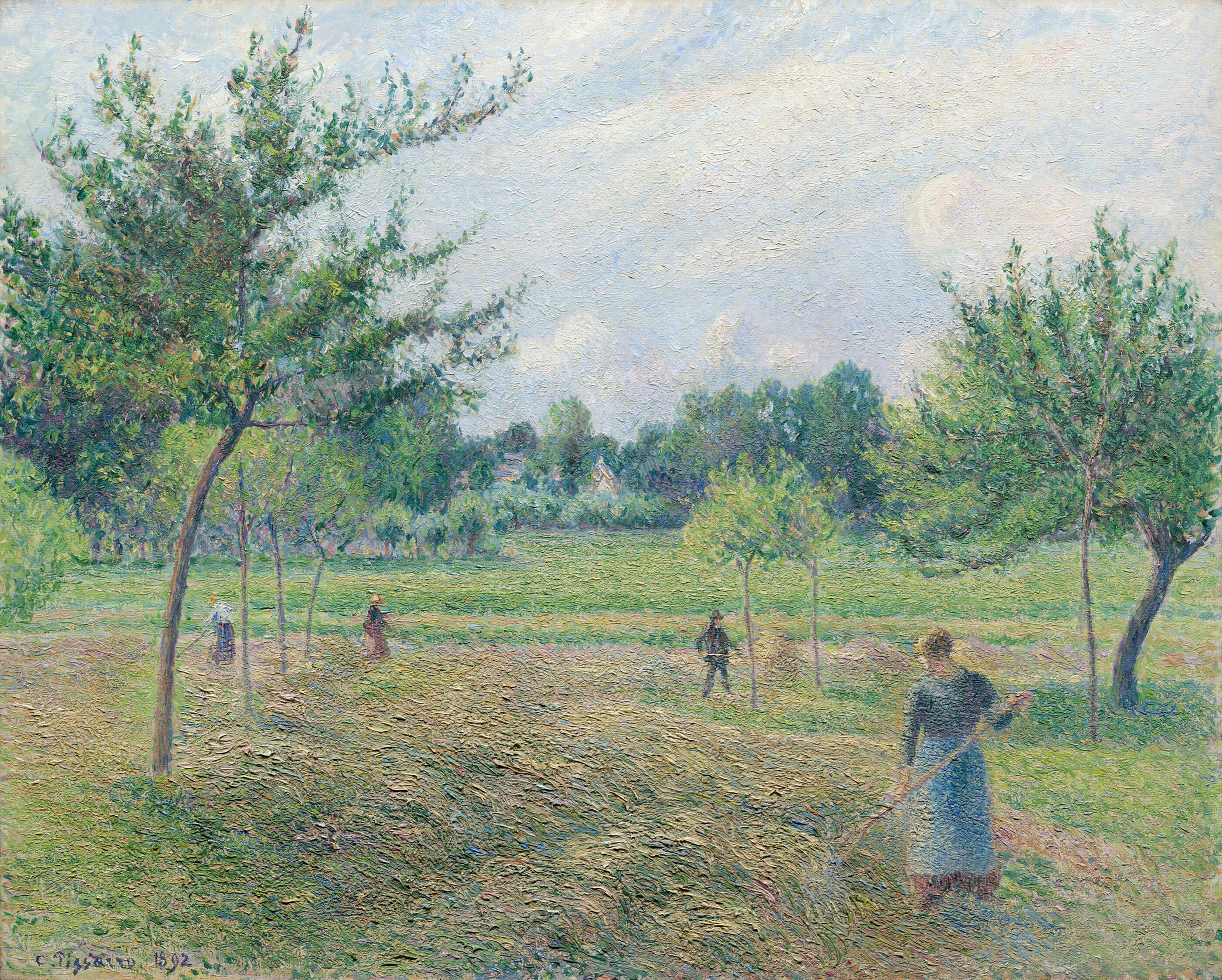 Haymaking at Éragny by Camille Pissarro, 1892 — fine art print