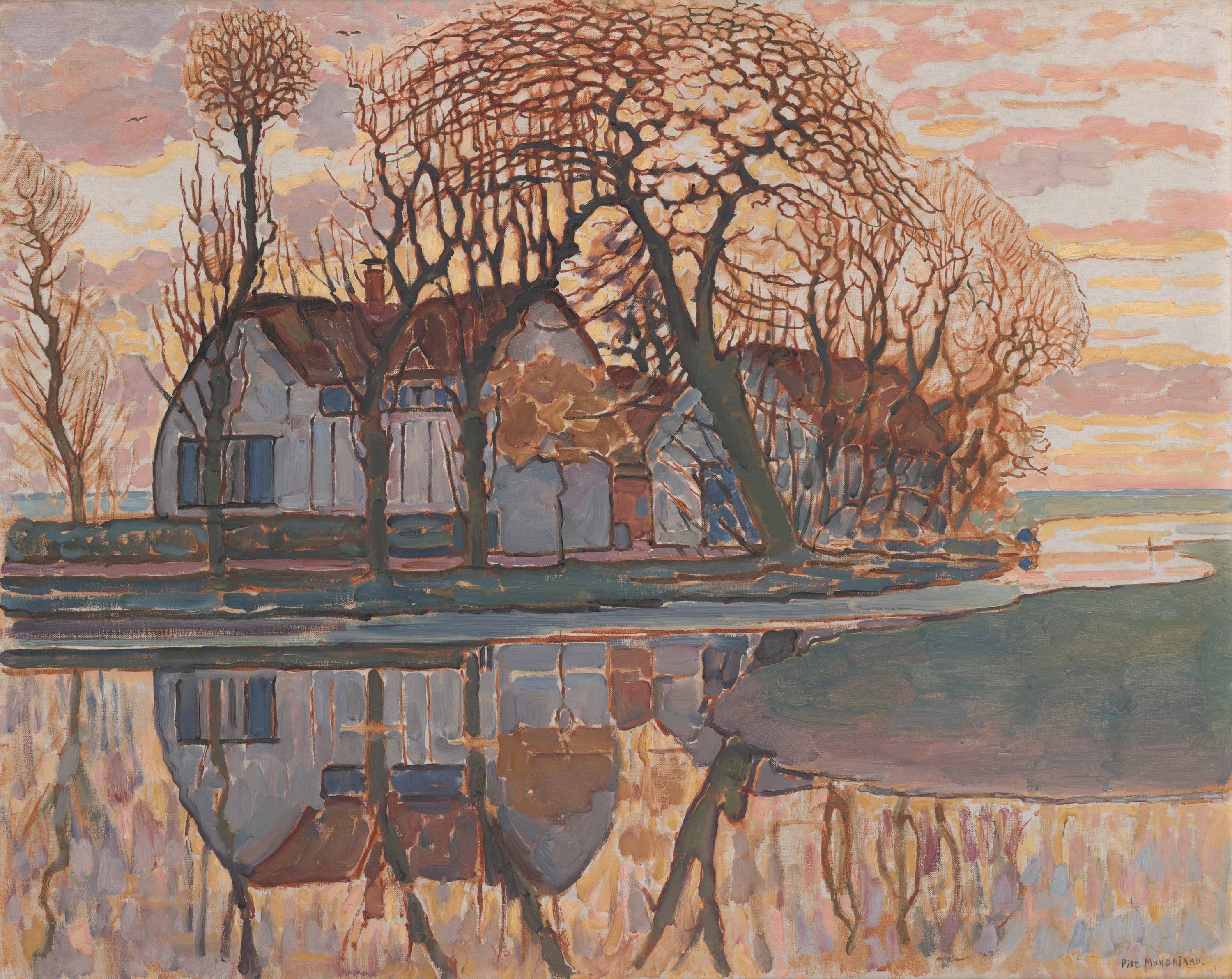 Farm near Duivendrecht by Piet Mondrian, c. 1916 — fine art print