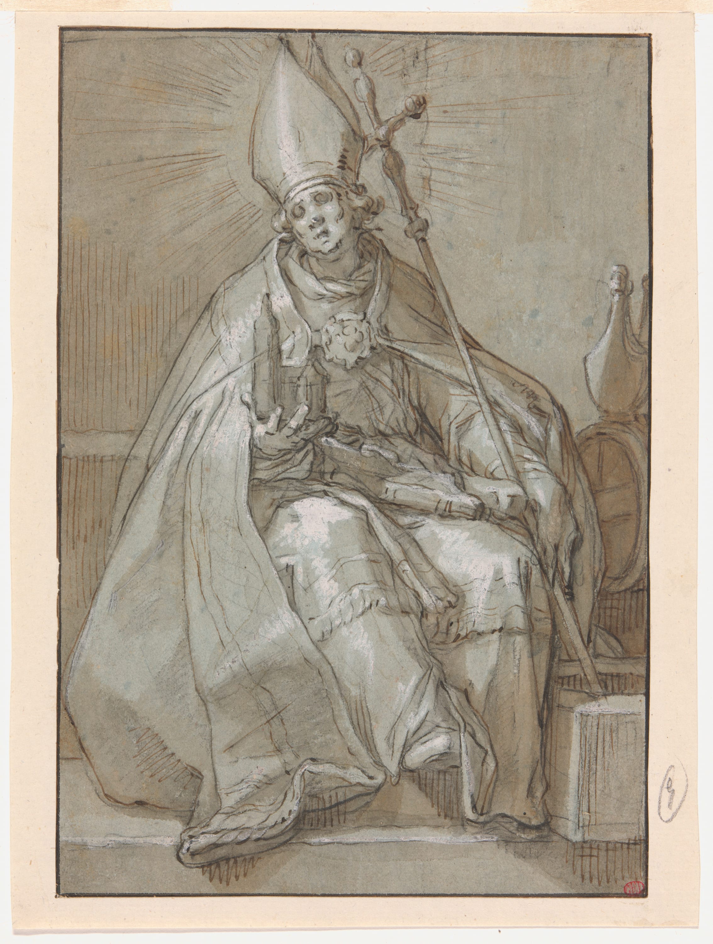 Saint Willibrord by Abraham Bloemaert, 1625/30 — fine art print