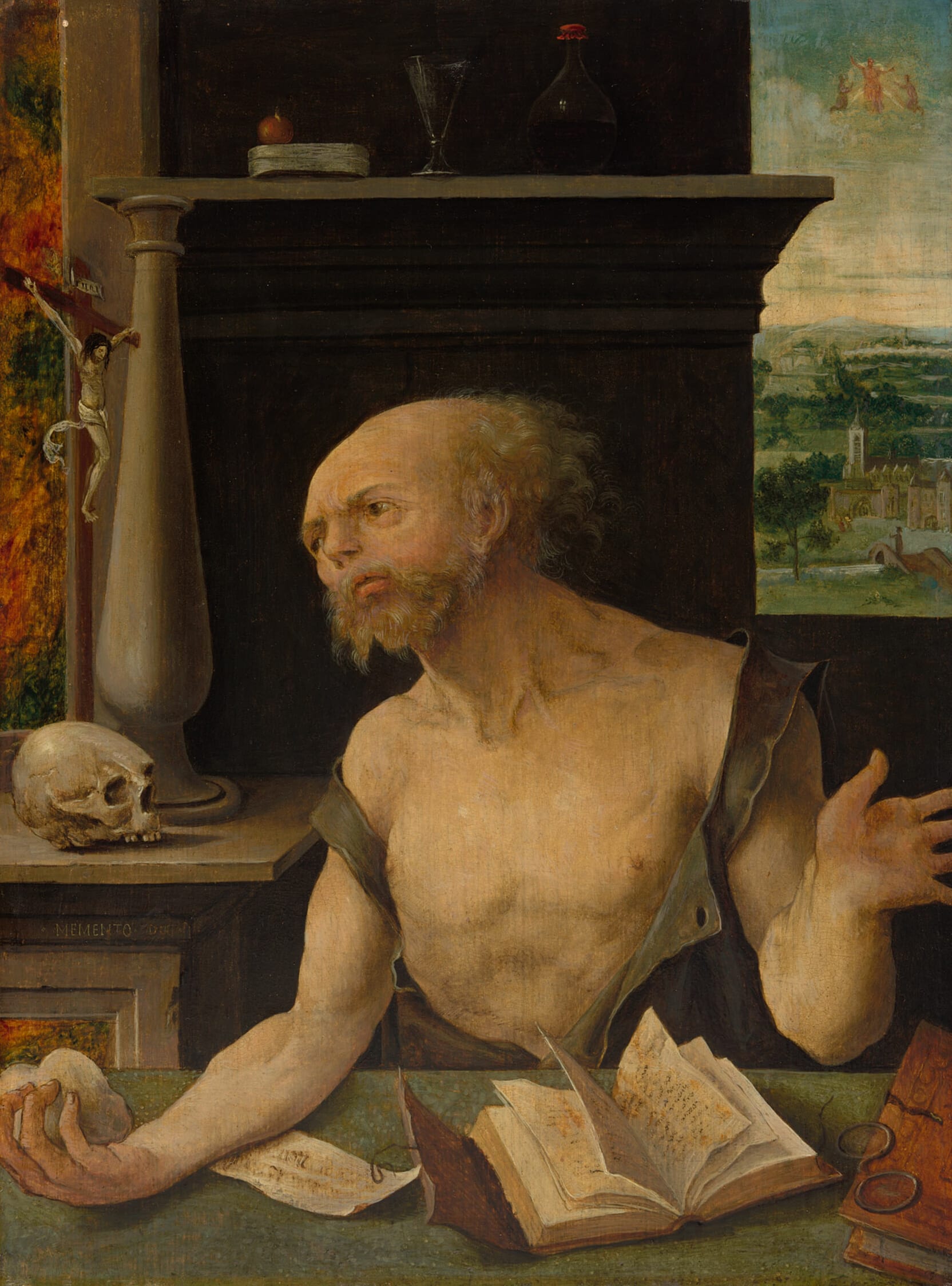 Saint Jerome in Penitence by Master of the Lille Adoration, 1525–30 — fine art print