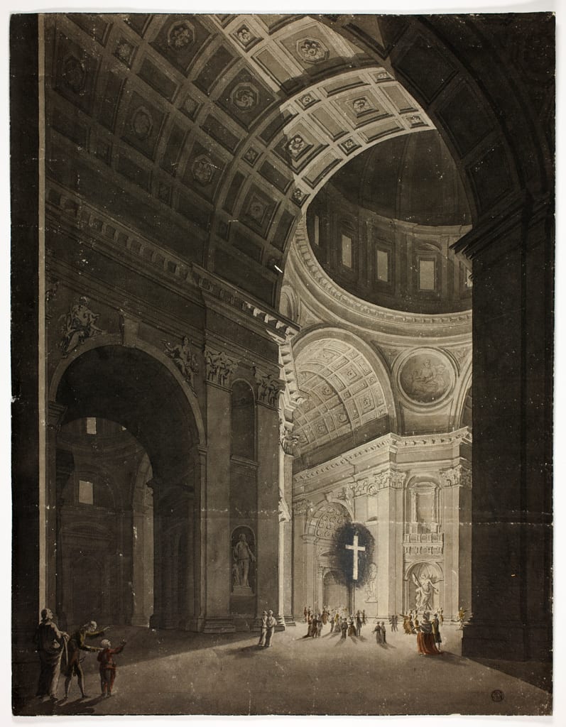 View of Crossing in Saint Peter's by Louis Jean Desprez, n.d. — fine art print