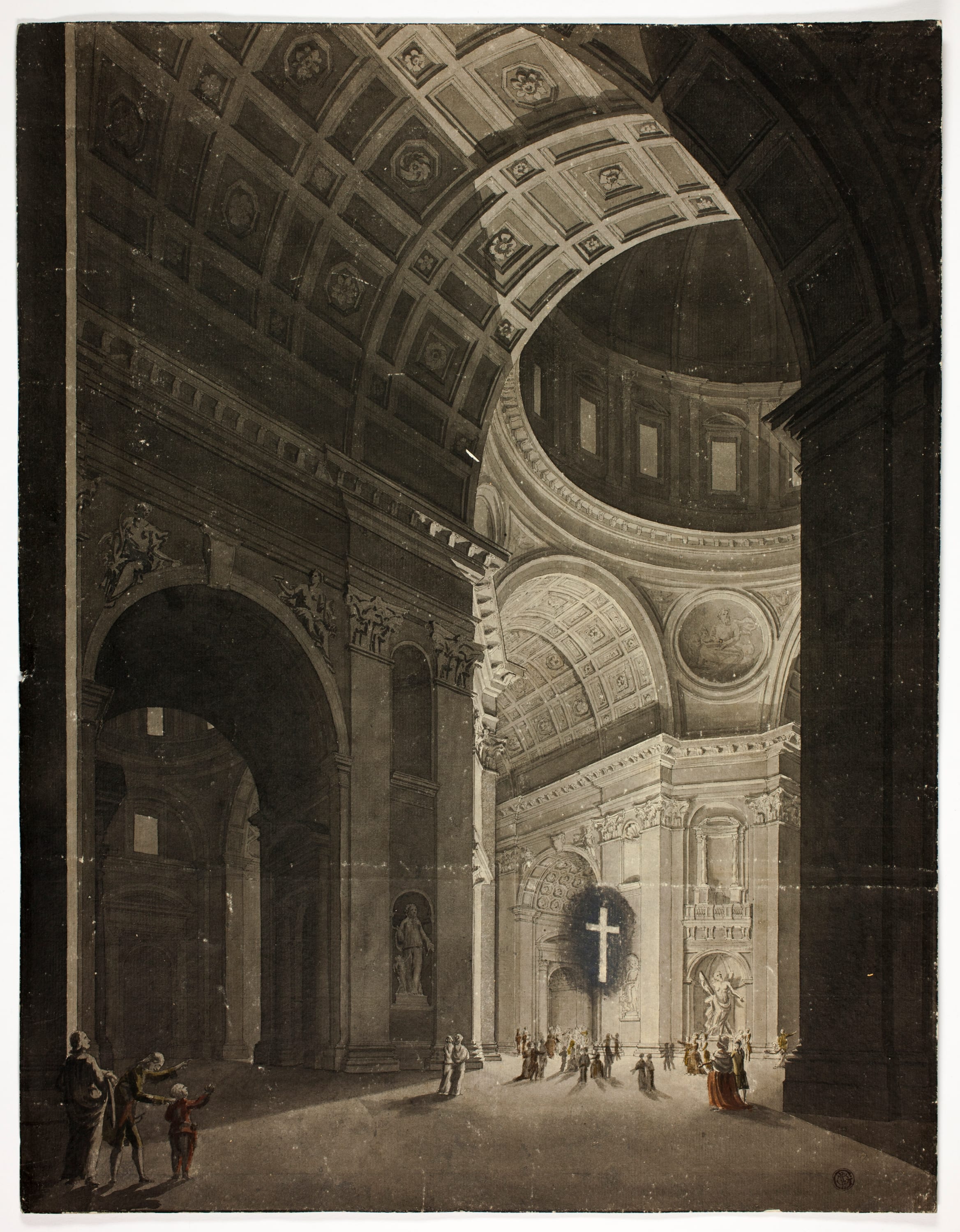 View of Crossing in Saint Peter's by Louis Jean Desprez, n.d. — fine art print