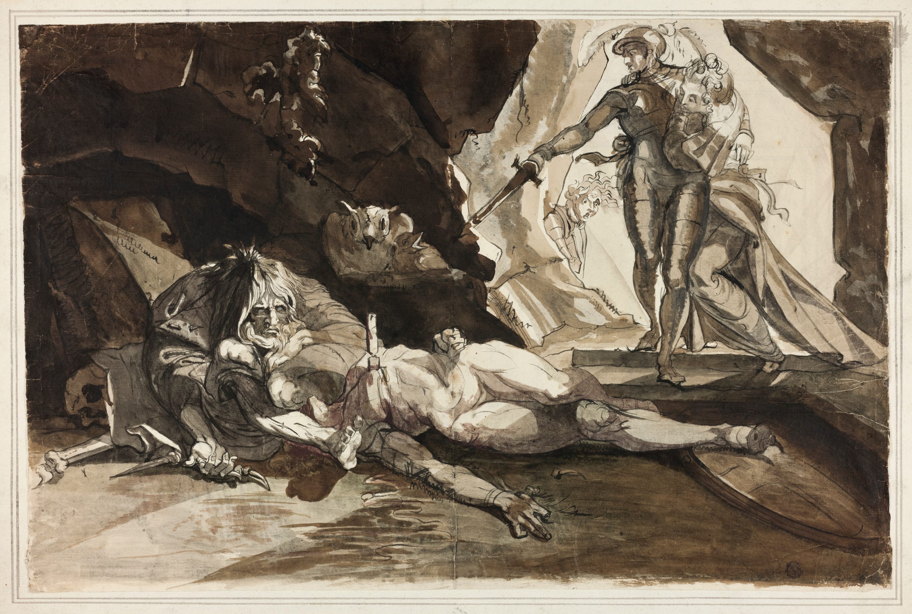 The Cave of Despair by Henry Fuseli, c. 1769 — fine art print