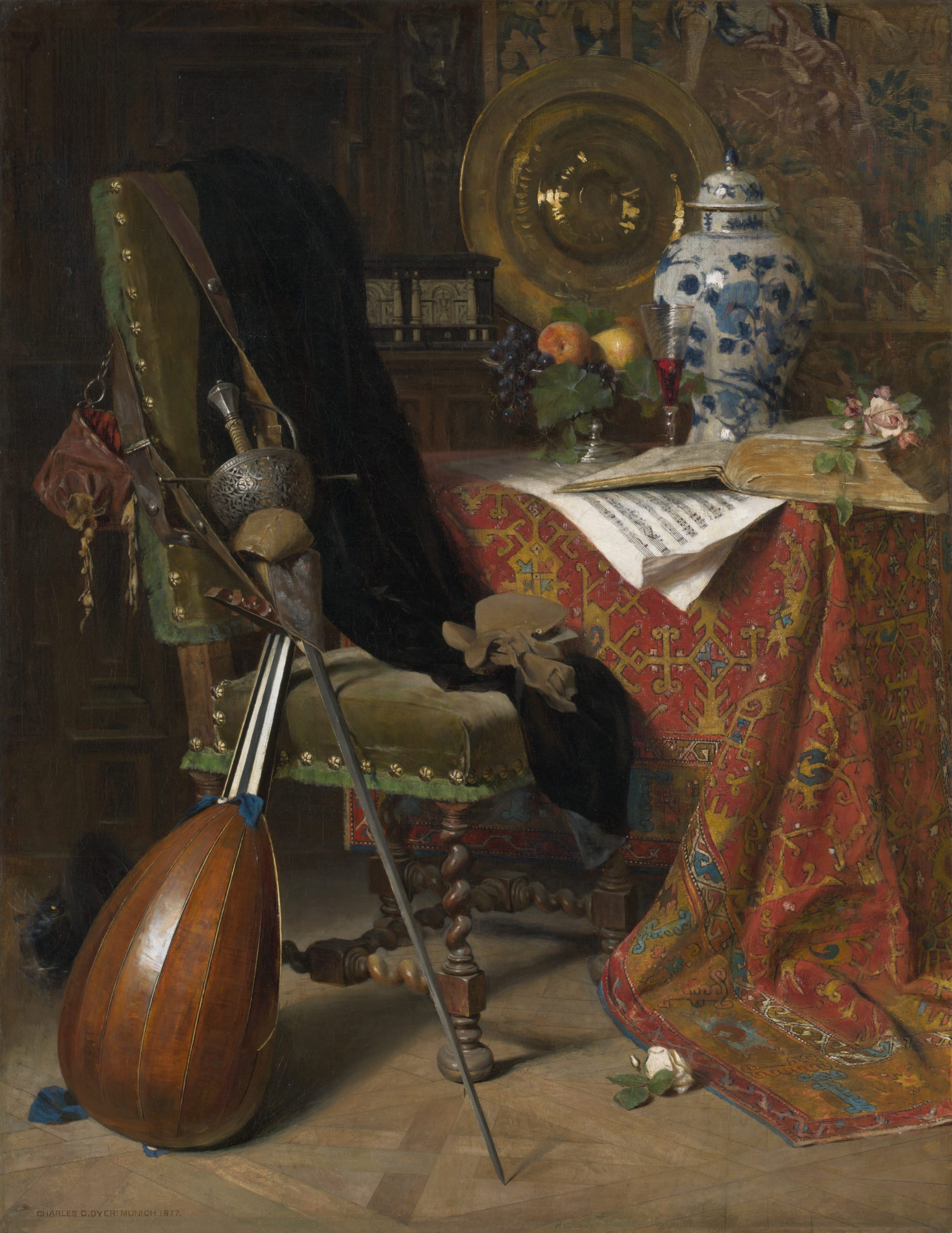 Seventeenth-Century Interior by Charles Gifford Dyer, 1877 — fine art print