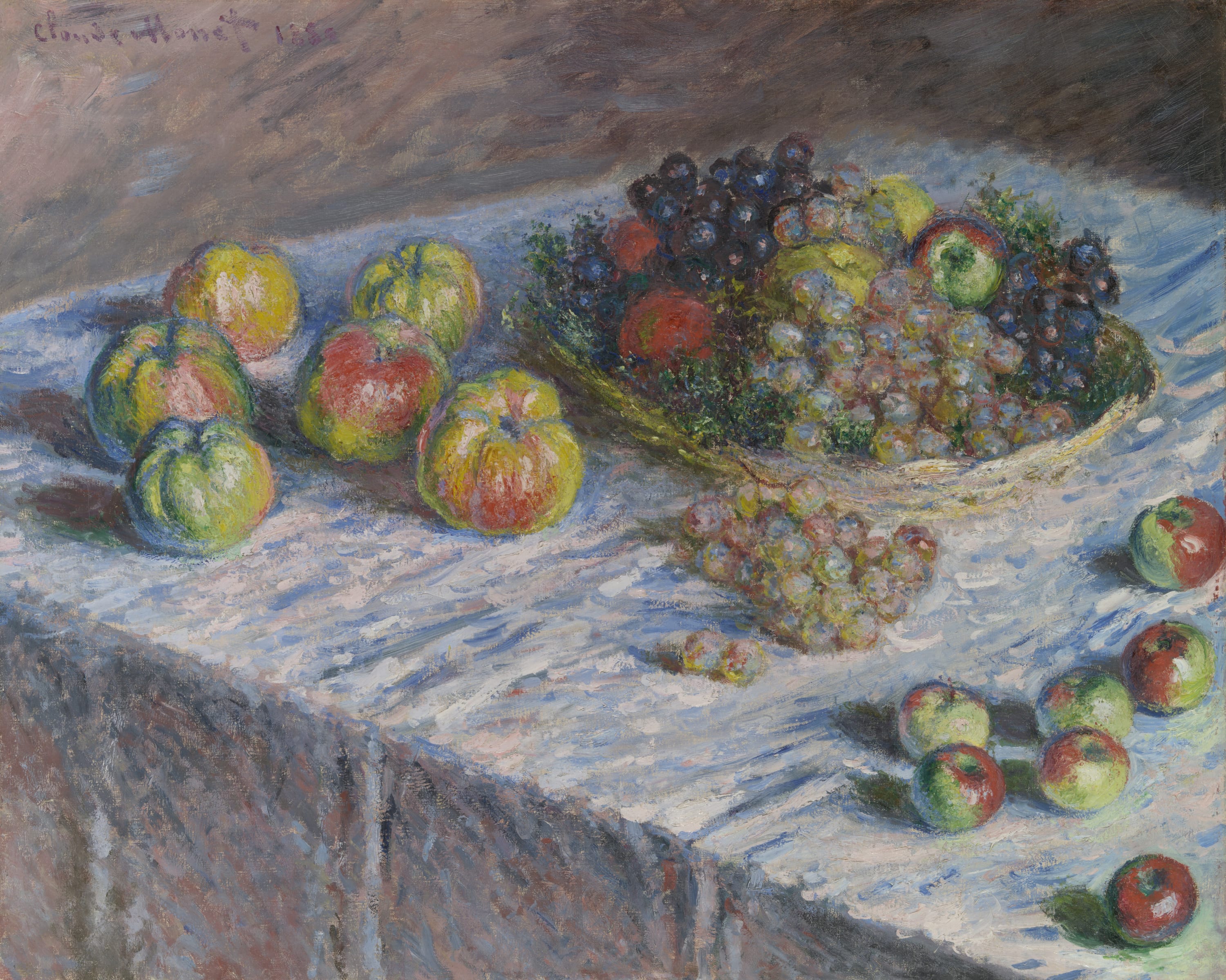 Apples and Grapes by Claude Monet, 1880 — fine art print